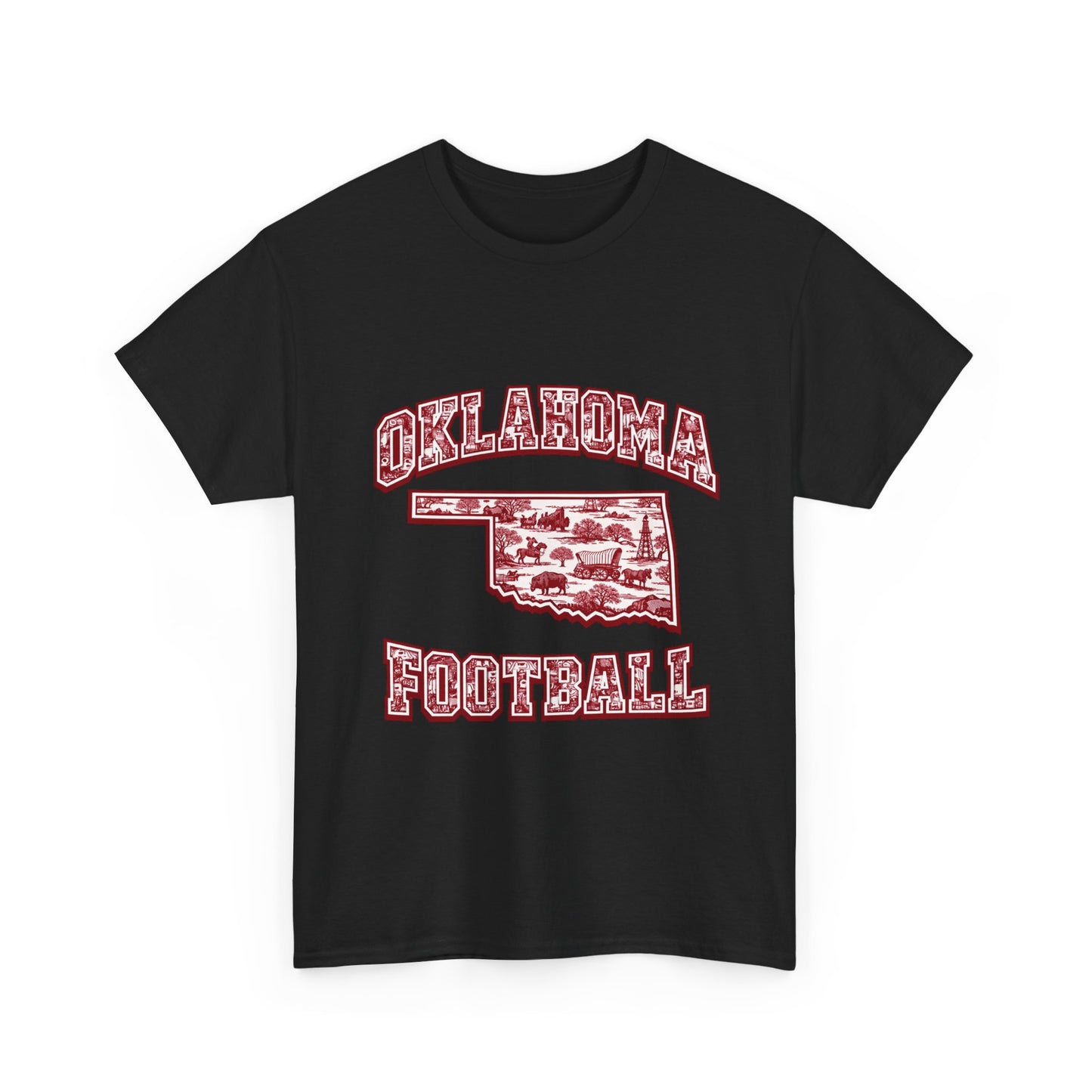 Oklahoma Football Shirt, Vintage Oklahoma Game Day Tee, Crimson Football Fan Shirt, Oklahoma State Toile Graphic Tee, College Football Gift
