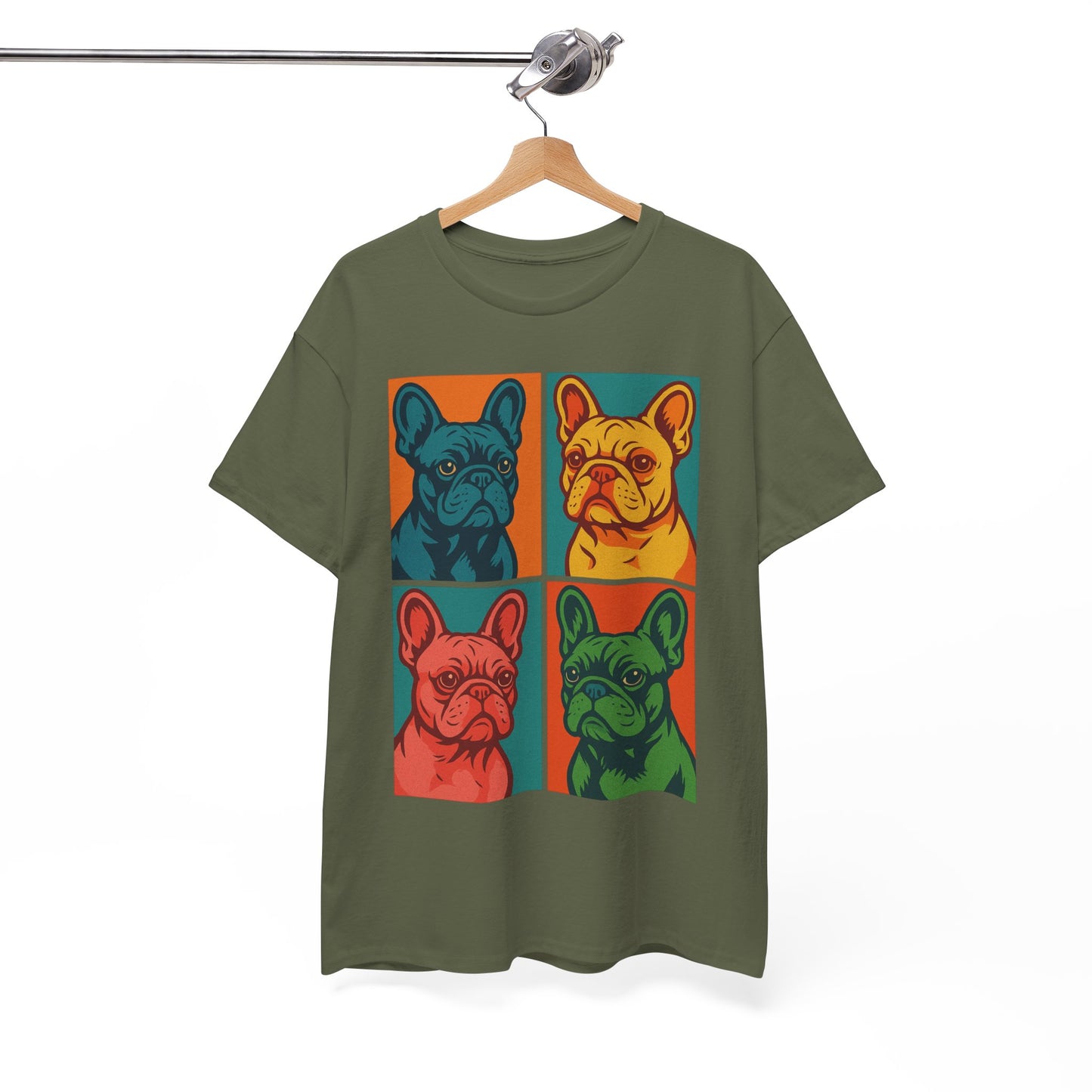 Pop Art French Bulldog T-Shirt • Colorful Frenchie Dog Tee • Retro Pop Art Dog Shirt • French Bulldog Lover Gift • Bright Graphic Dog Tee