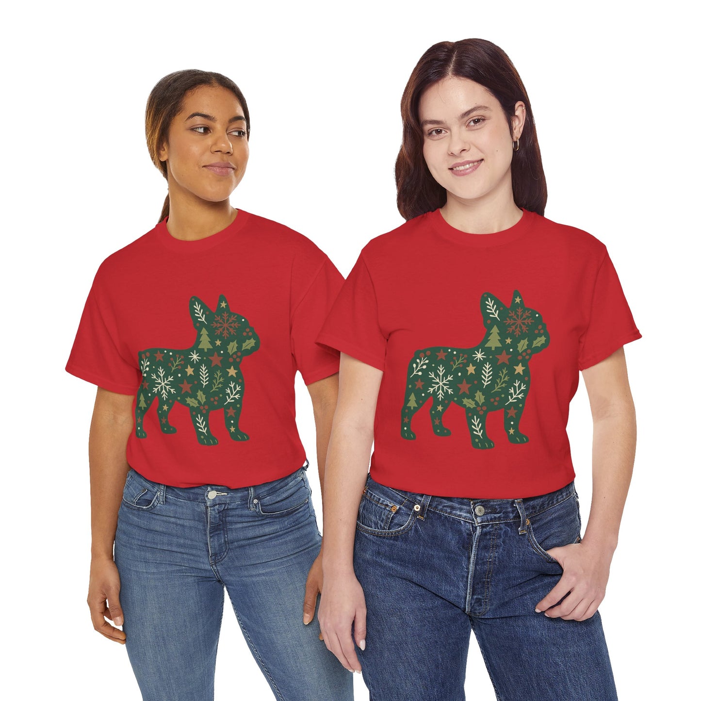 Christmas Frenchie Sweatshirt | Holiday French Bulldog Silhouette | Festive Dog Lover Gift | Cute Winter Frenchie Apparel