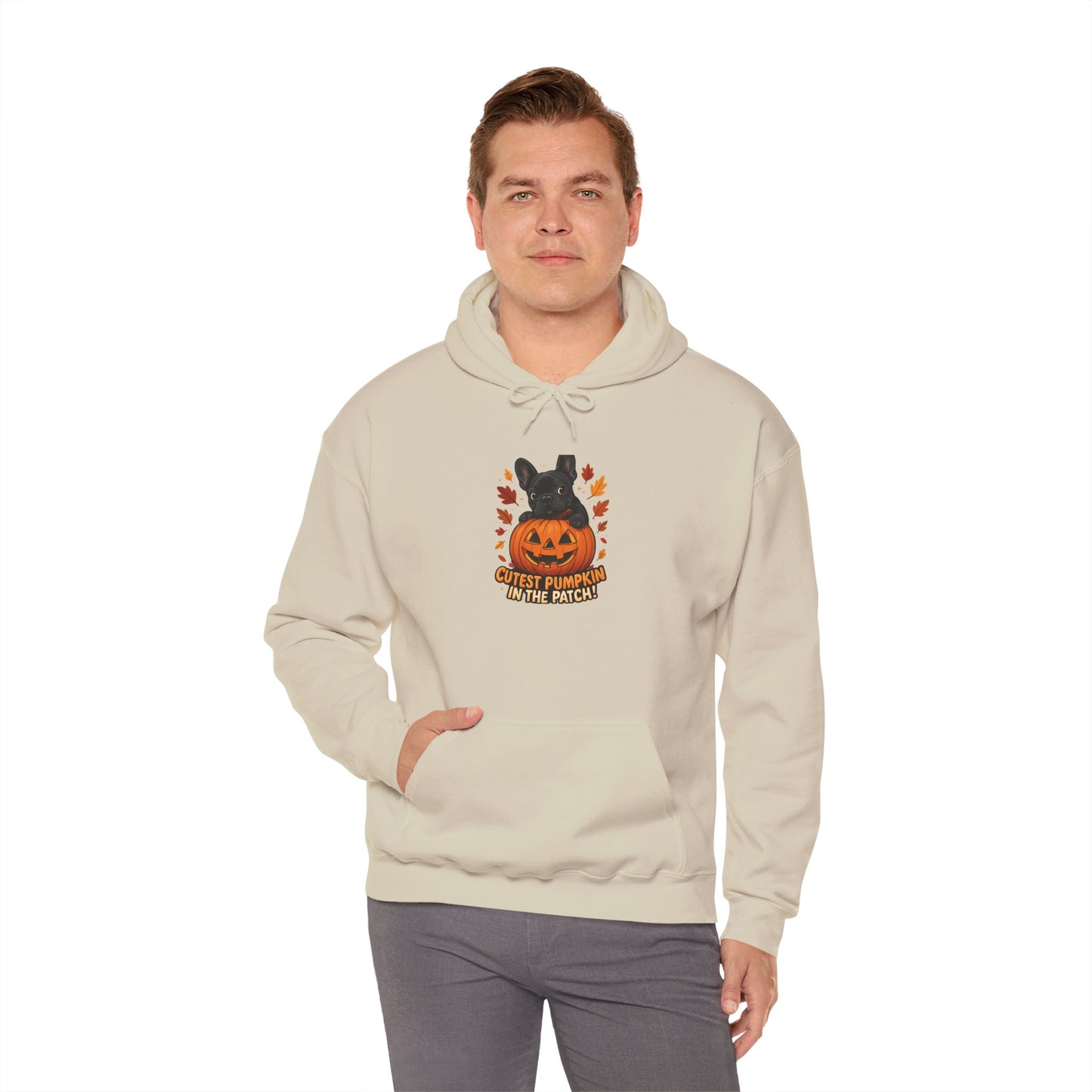 Cutest Pumpkin in the Patch Hoodie | Frenchie Fall Sweatshirt | Halloween Dog Lover Gift | Cozy French Bulldog Pumpkin Patch Hoodie