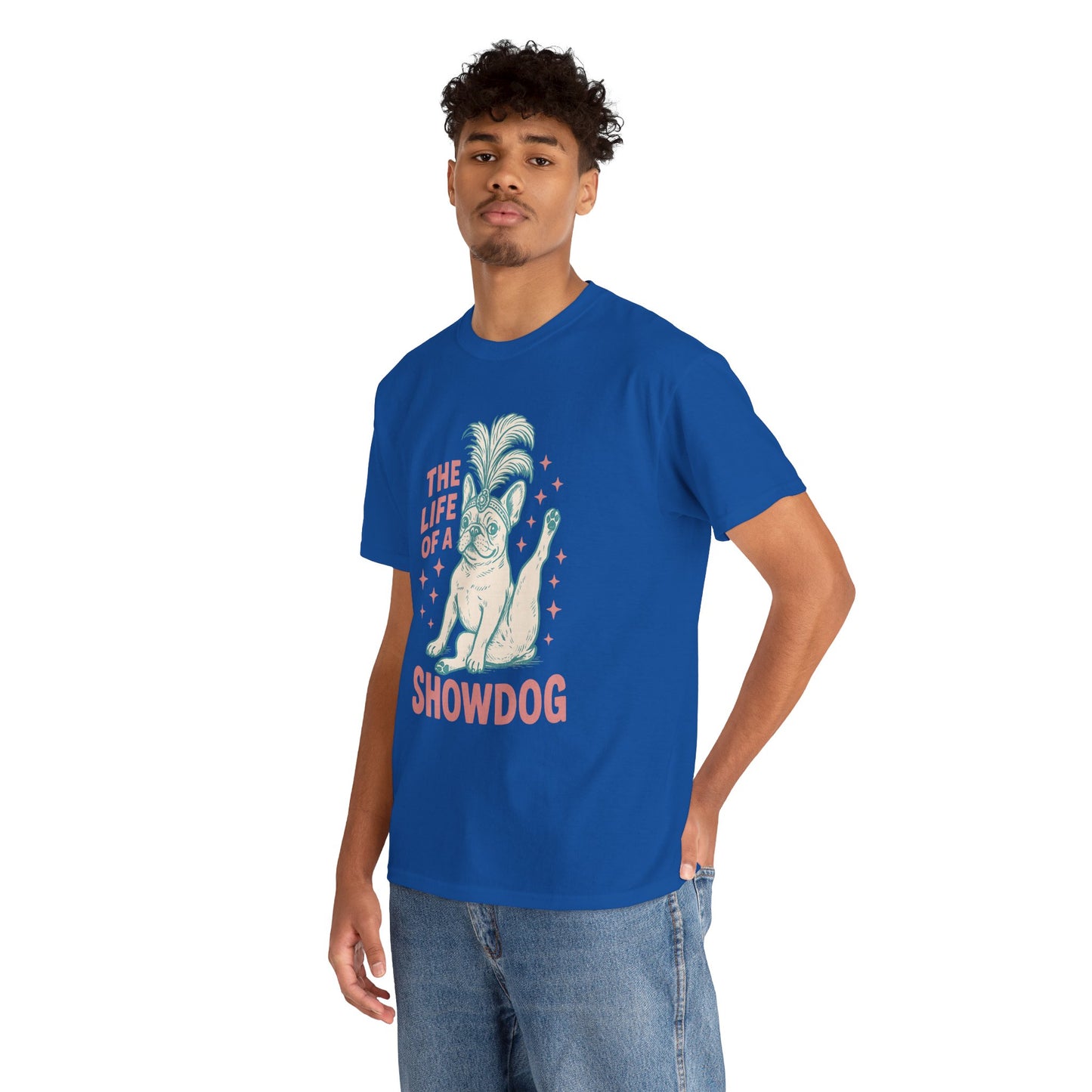 The Life of a Showdog Frenchie T-Shirt – Funny Retro French Bulldog Tee, Vintage Dog Lover Shirt, Cute Pet Parent Gift