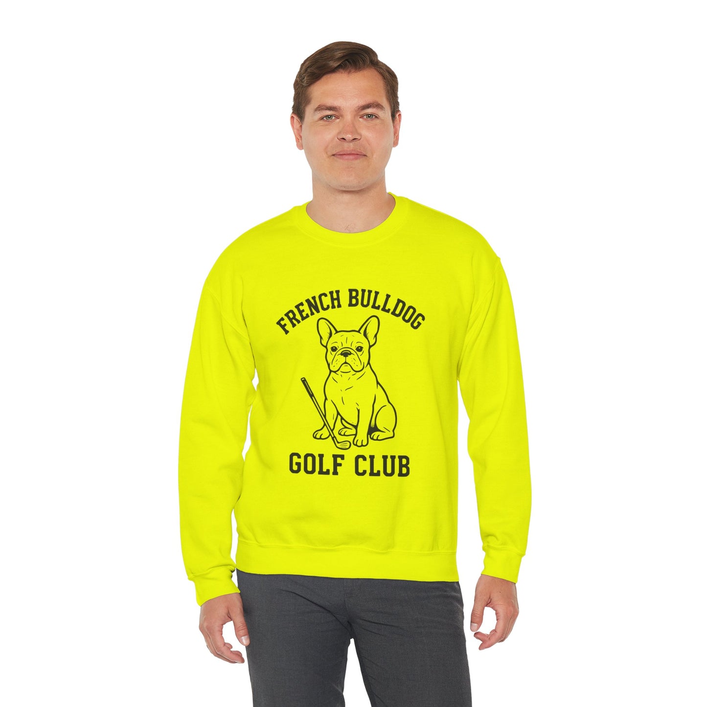French Bulldog Golf Club Sweatshirt | Frenchie Golf Crewneck | Cute Dog Golfer Sweater | Frenchie Lover Gift | Golf Dog Apparel | Pet Lover Pullover