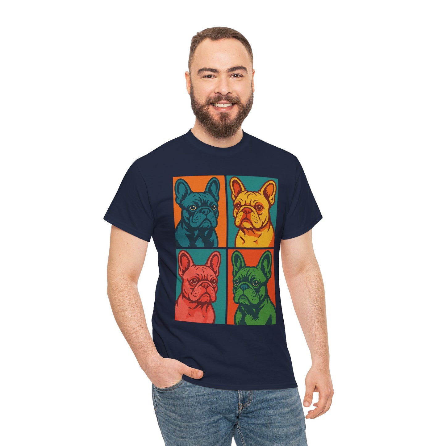 Pop Art French Bulldog T-Shirt • Colorful Frenchie Dog Tee • Retro Pop Art Dog Shirt • French Bulldog Lover Gift • Bright Graphic Dog Tee