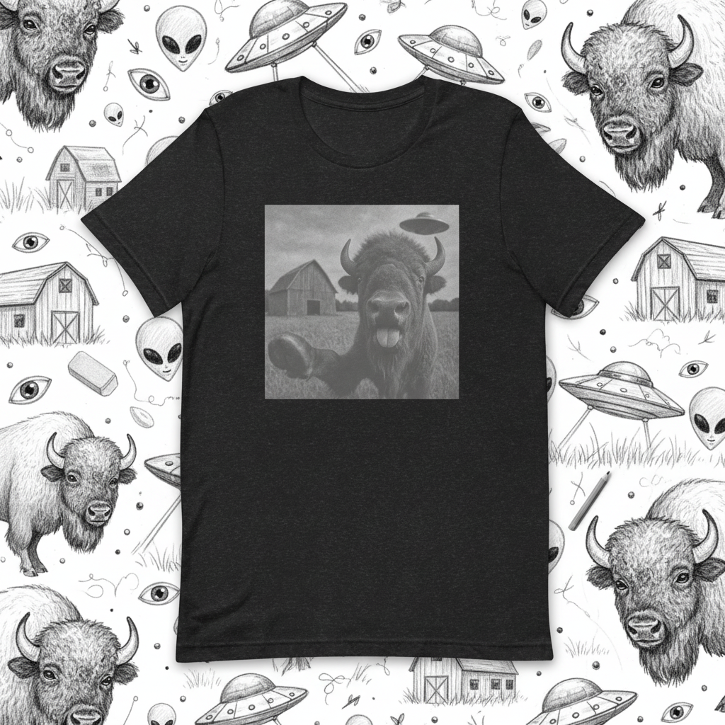 Bison UFO Unisex t-shirt