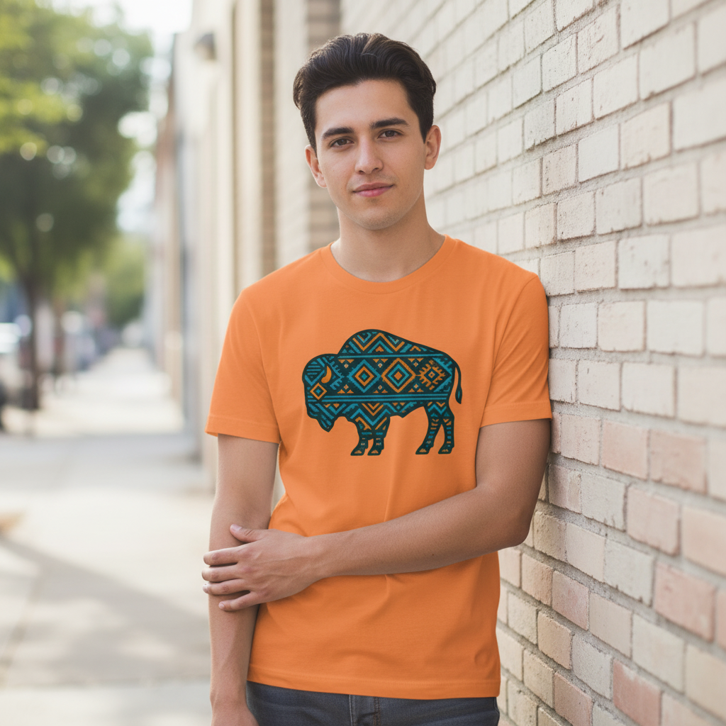 Aztec Bison Unisex t-shirt