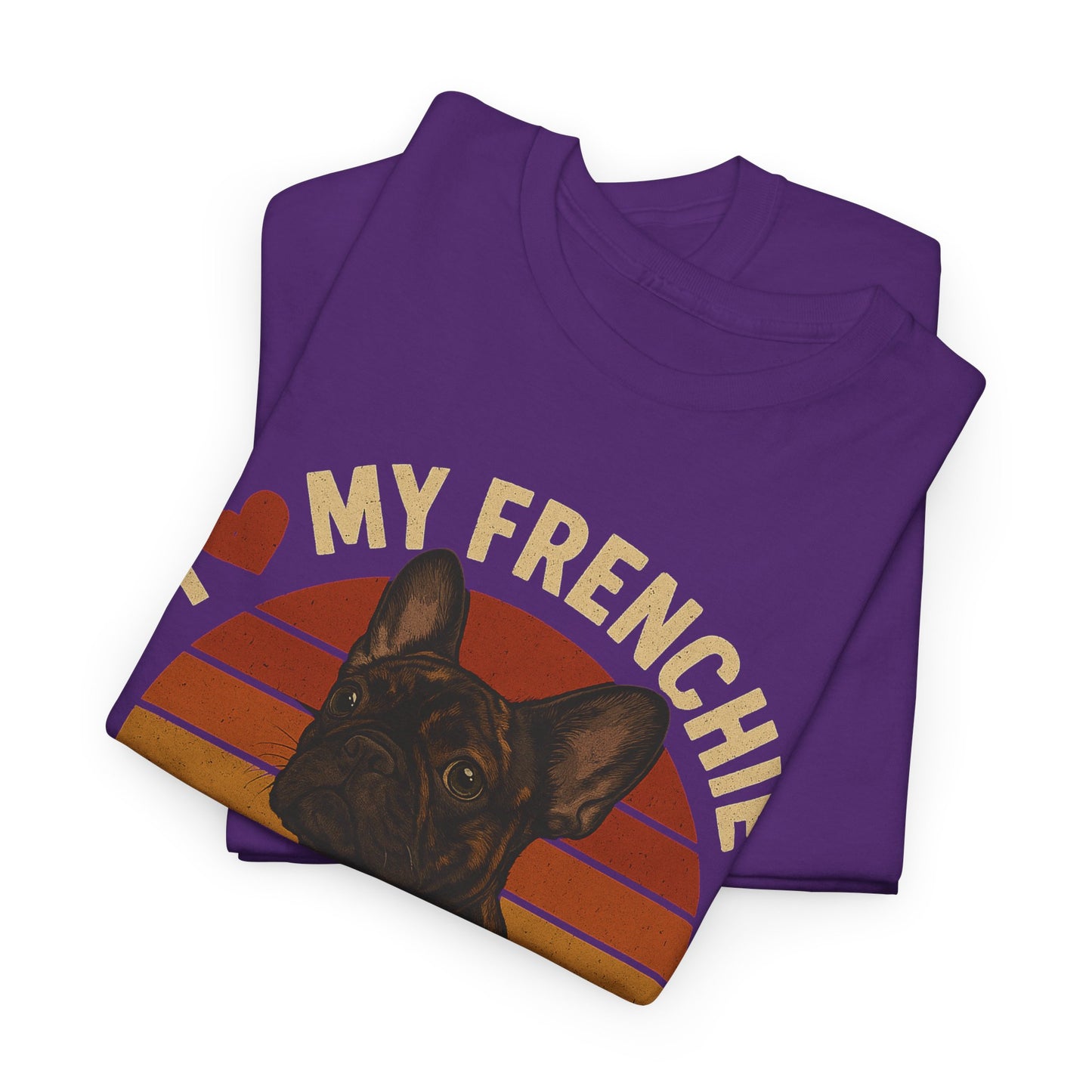 I Love My Frenchie T-Shirt | Merle French Bulldog Retro Tee | Vintage Dog Lover Shirt | Frenchie Mom & Dad Gift