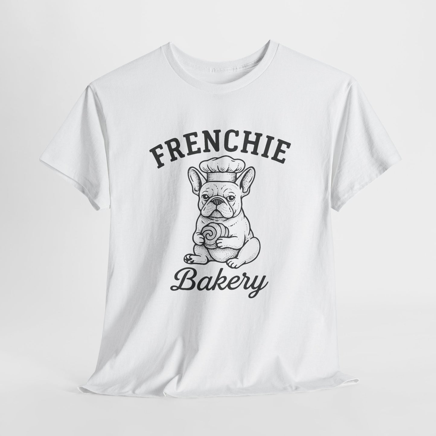Frenchie Bakery T-Shirt French Bulldog Chef Tee, Cute Dog Lover Gift, Vintage Frenchie Café Graphic