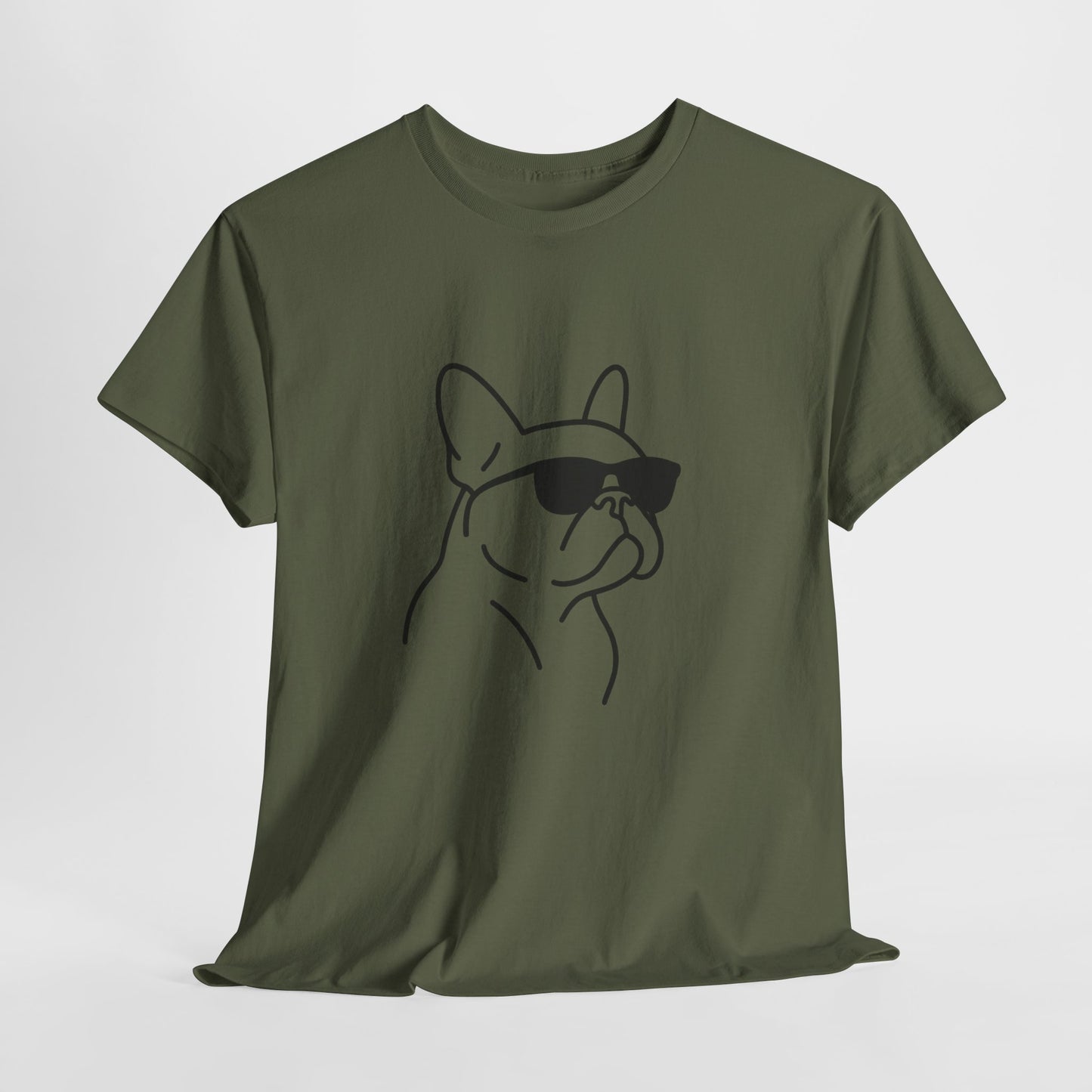 Cool Frenchie Line Art T-Shirt | Minimalist French Bulldog Tee | Dog Lover Gift | Frenchie Mom Shirt | Cute Pet Outline Graphic Tee