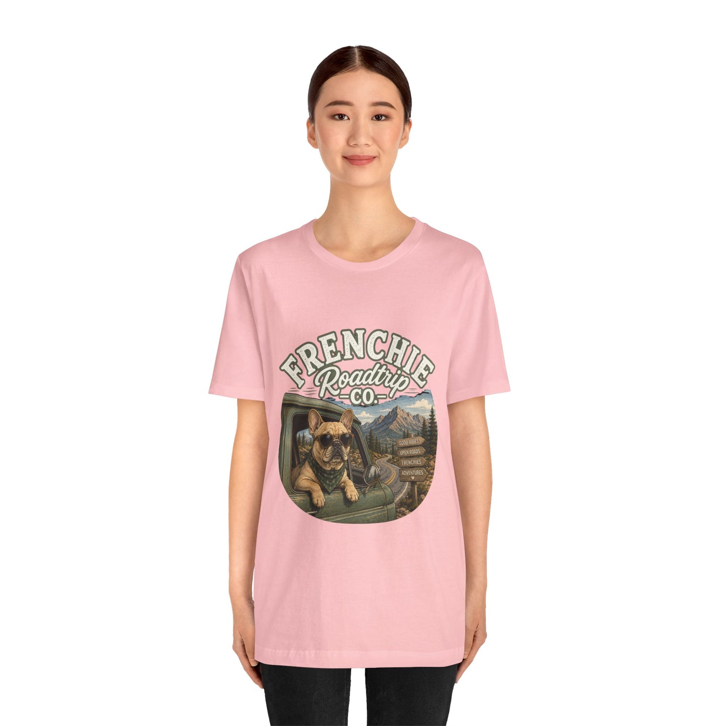 Frenchie Roadtrip Co Shirt, French Bulldog Road Trip Tee, Adventure Frenchie Shirt, Camping Dog Shirt, Travel Lover Gift, Vintage French Bulldog Tee, Outdoor Dog Apparel