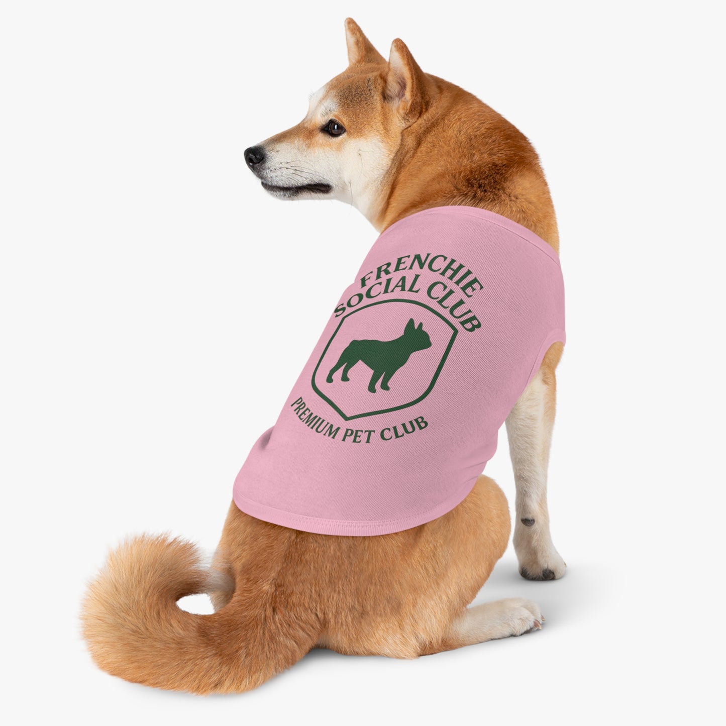 Frenchie Social Club Pet Tank Top, Cute Dog Apparel, French Bulldog Shirt, Pet Fashion, Summer Dog Outfit