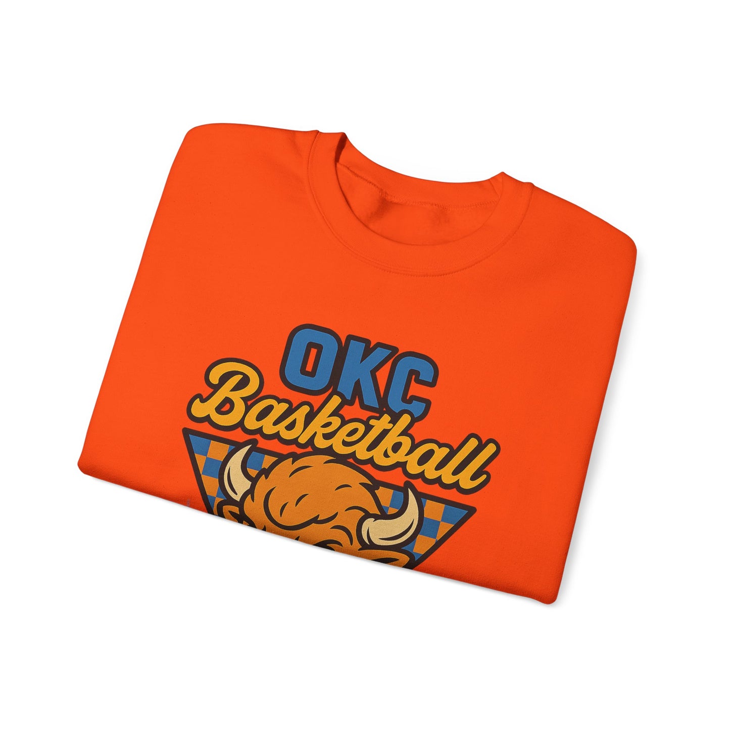 OKC Basketball Sweatshirt | Oklahoma City Retro Sports Crewneck | Bison Graphic Sweatshirt | Cozy Game Day Hoodie Alternative | OKC Fan Gift
