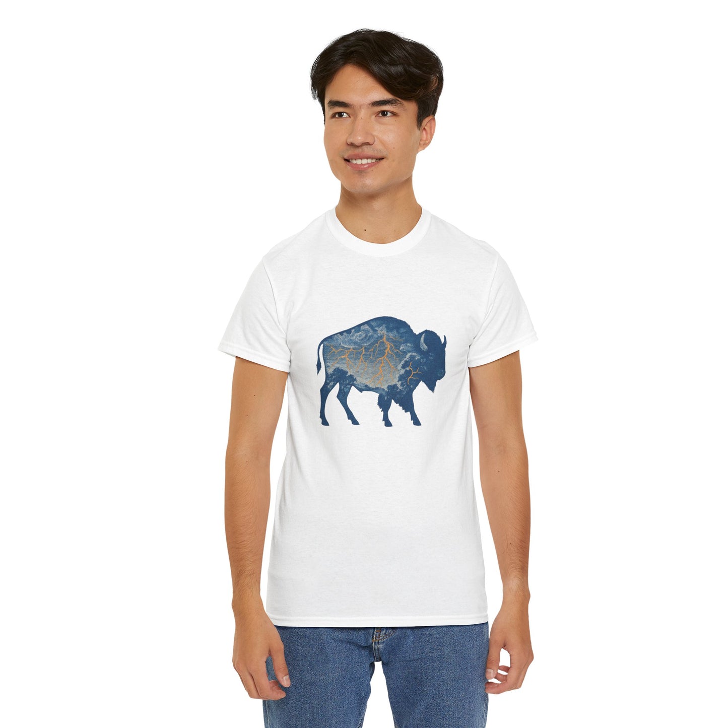 Thunder Bison Lightning T-Shirt | Oklahoma City Basketball Inspired Tee | OKC Game Day Shirt