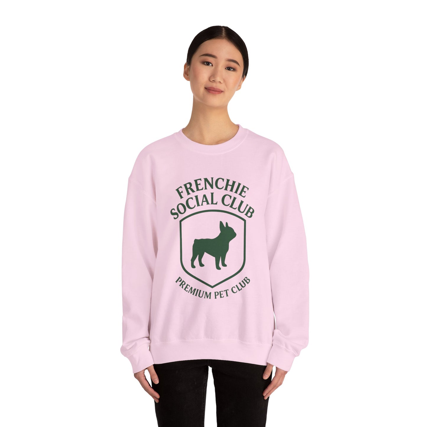 French Bulldog Club Sweatshirt | Retro Frenchie Pullover | Unisex Dog Lover Crewneck | Minimal Country Club Style Frenchie Sweater