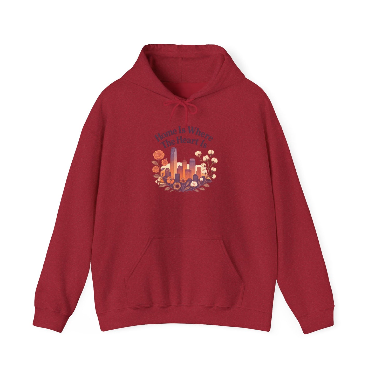 Home Is Where the Heart Is Oklahoma City Hoodie | Oklahoma Pride Gift | OKC Home Hoodie