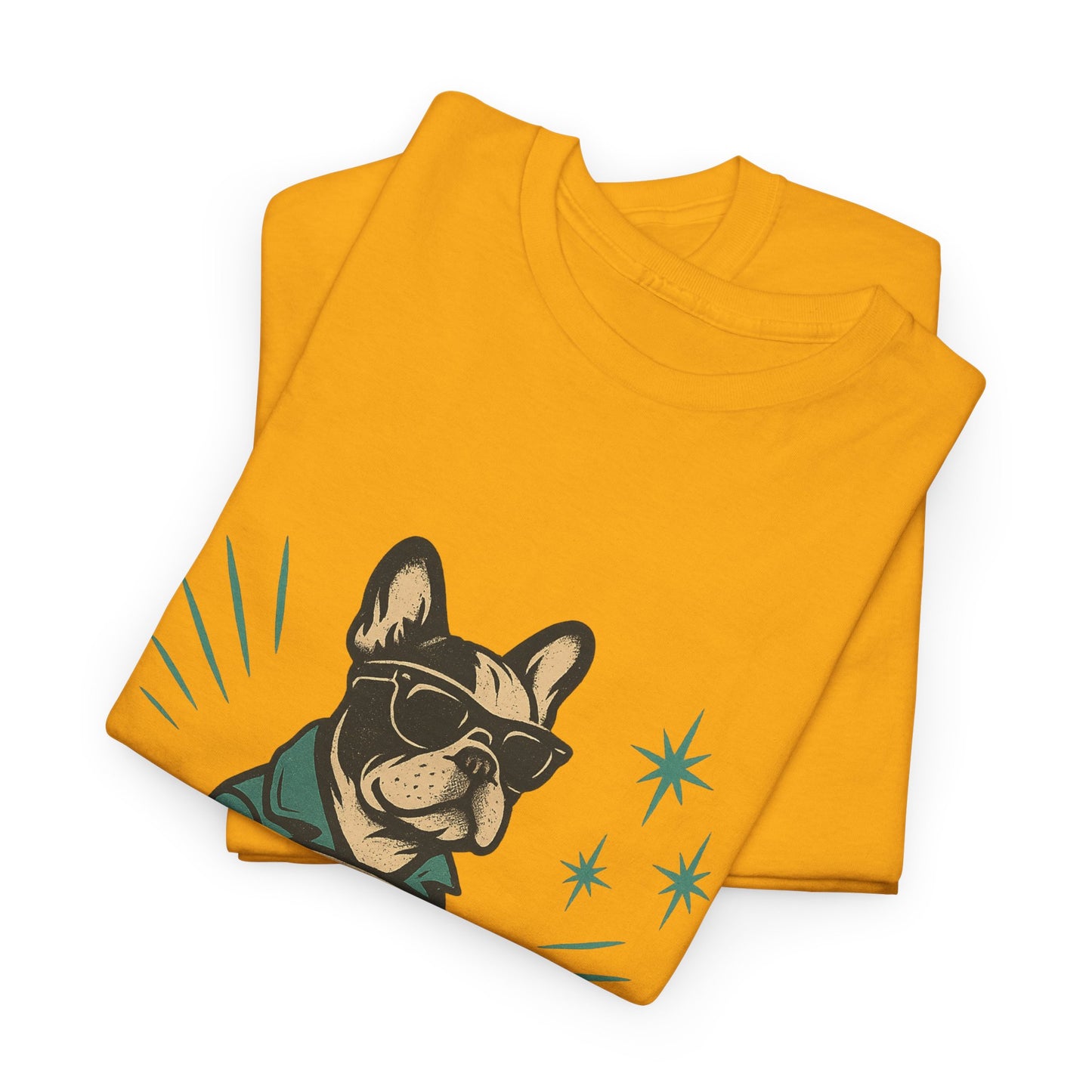Rockabilly Frenchie T-Shirt | Retro French Bulldog Driving Tee | Vintage Car Dog Lover Shirt | Cool 50s Style Frenchie Graphic Tee