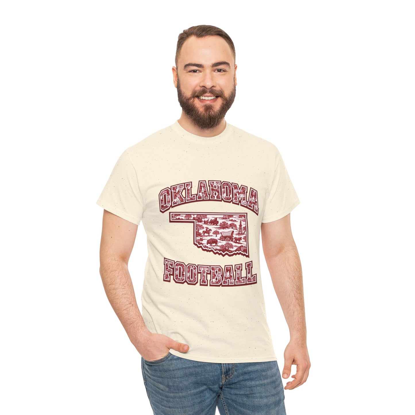 Oklahoma Football Shirt, Vintage Oklahoma Game Day Tee, Crimson Football Fan Shirt, Oklahoma State Toile Graphic Tee, College Football Gift