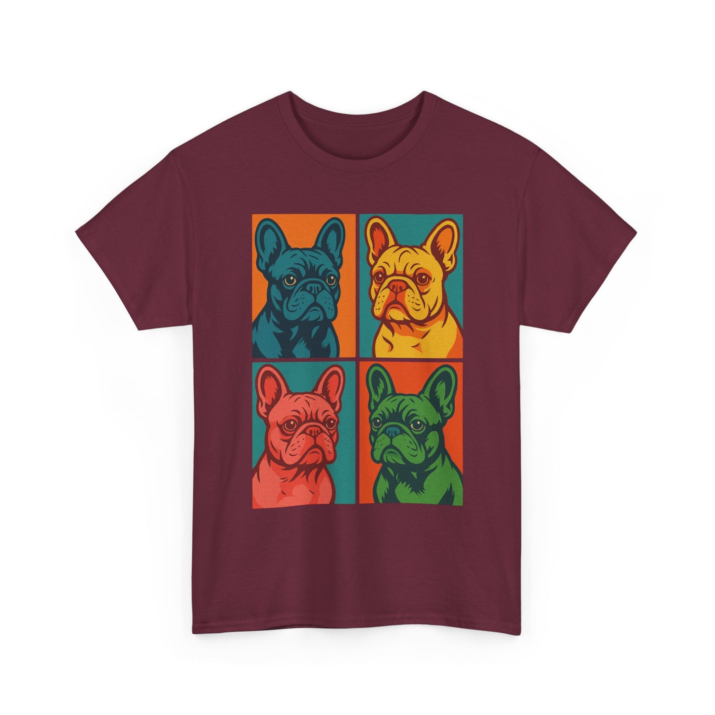 Pop Art French Bulldog T-Shirt • Colorful Frenchie Dog Tee • Retro Pop Art Dog Shirt • French Bulldog Lover Gift • Bright Graphic Dog Tee