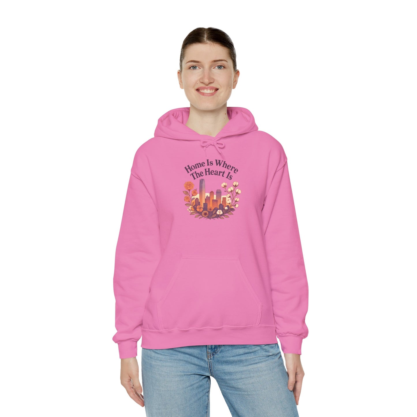 Home Is Where the Heart Is Oklahoma City Hoodie | Oklahoma Pride Gift | OKC Home Hoodie