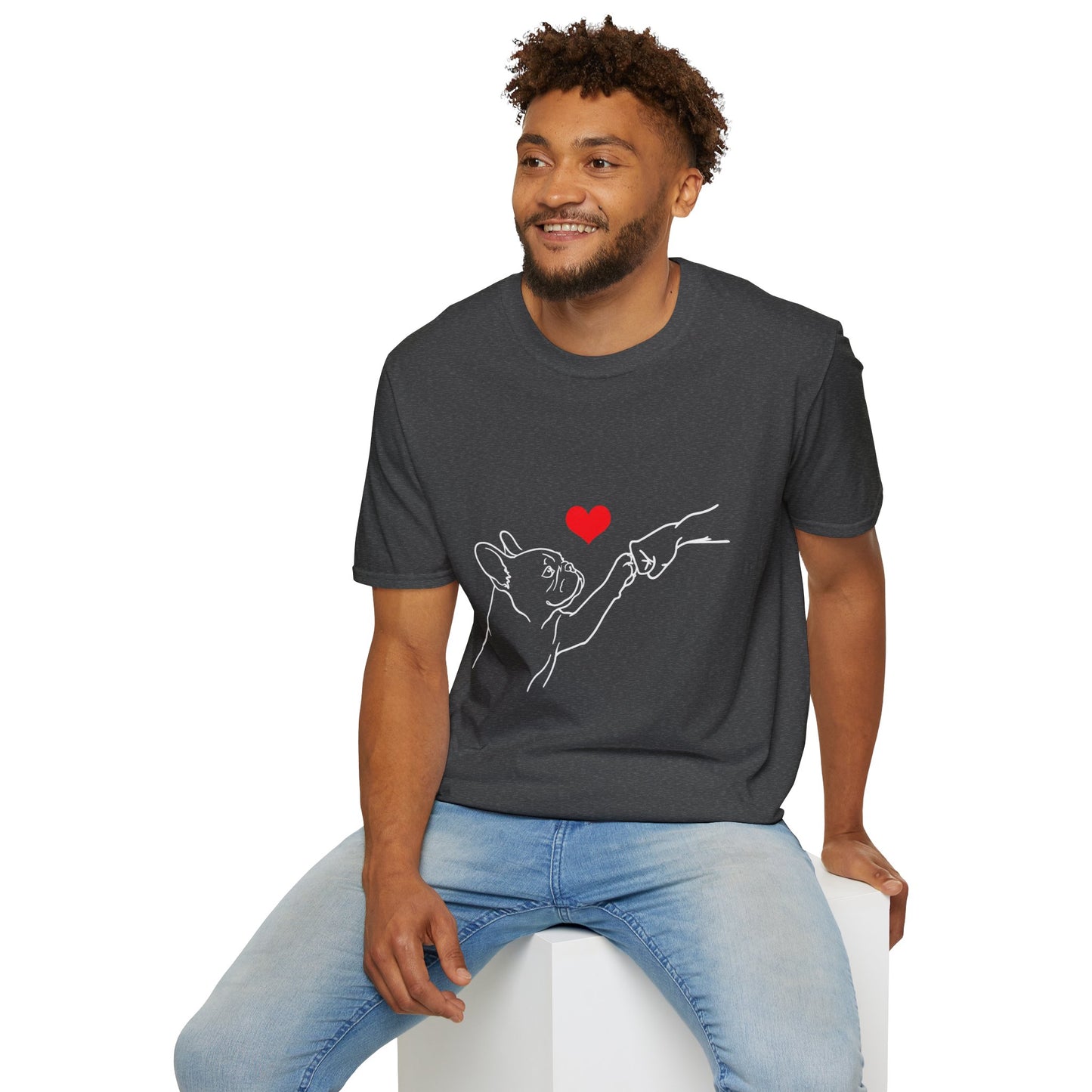 French Bulldog Love Shirt, Frenchie Mom Gift, French Bulldog Dad Shirt, Minimalist Frenchie Tee, Dog Lover Gift, French Bulldog Outline Shirt, Pet Memorial Tee