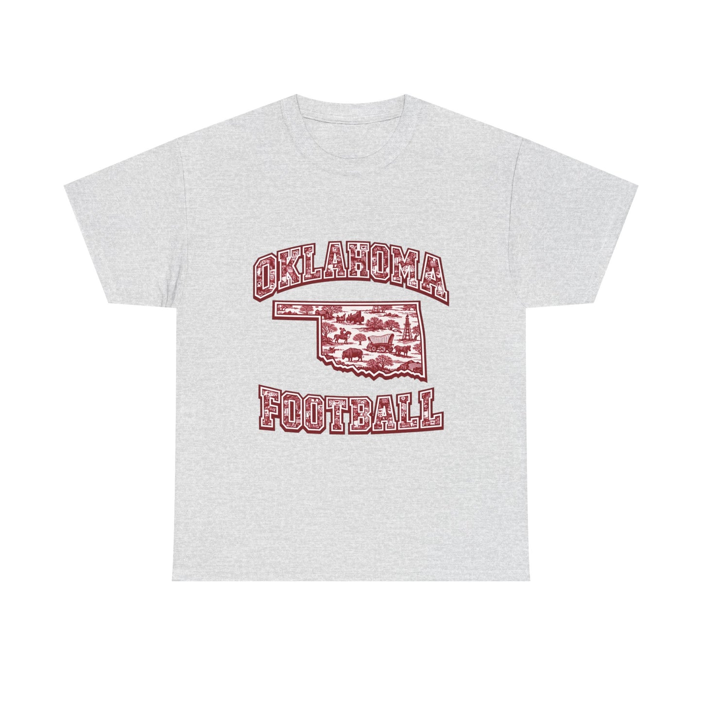 Oklahoma Football Shirt, Vintage Oklahoma Game Day Tee, Crimson Football Fan Shirt, Oklahoma State Toile Graphic Tee, College Football Gift