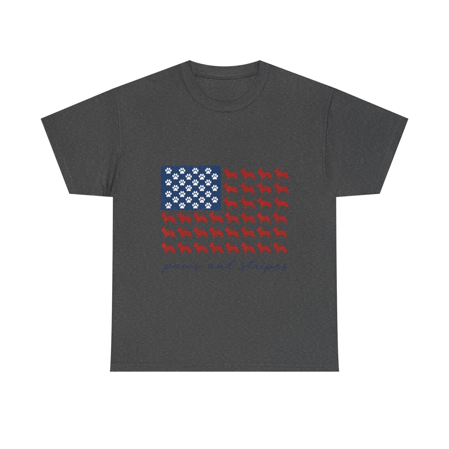 Paws and Stripes Shirt, Patriotic French Bulldog Tee, Frenchie American Flag Shirt, 4th of July Dog Lover Gift, USA Frenchie Tee