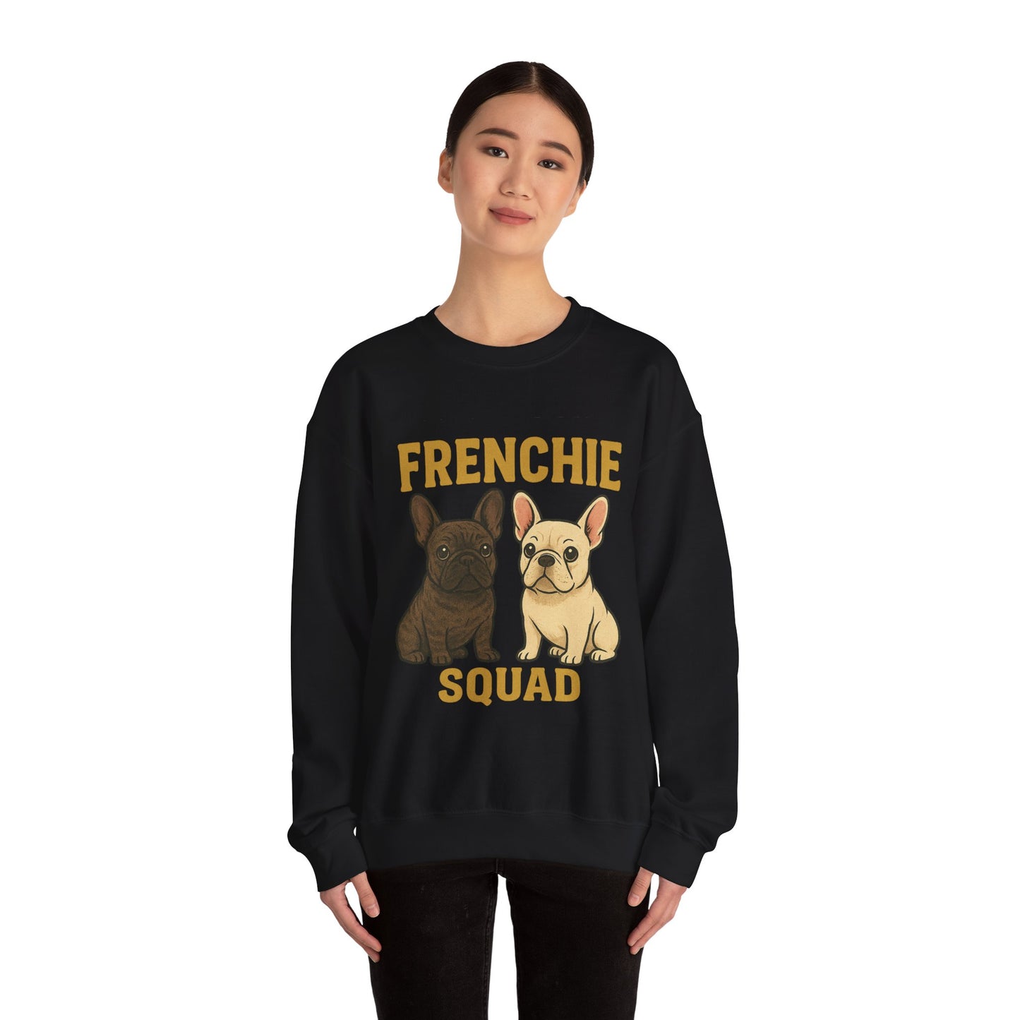Frenchie Squad Sweatshirt | Cute French Bulldog Pullover | Dog Lover Crewneck | Matching Frenchie Mom & Dad Sweater