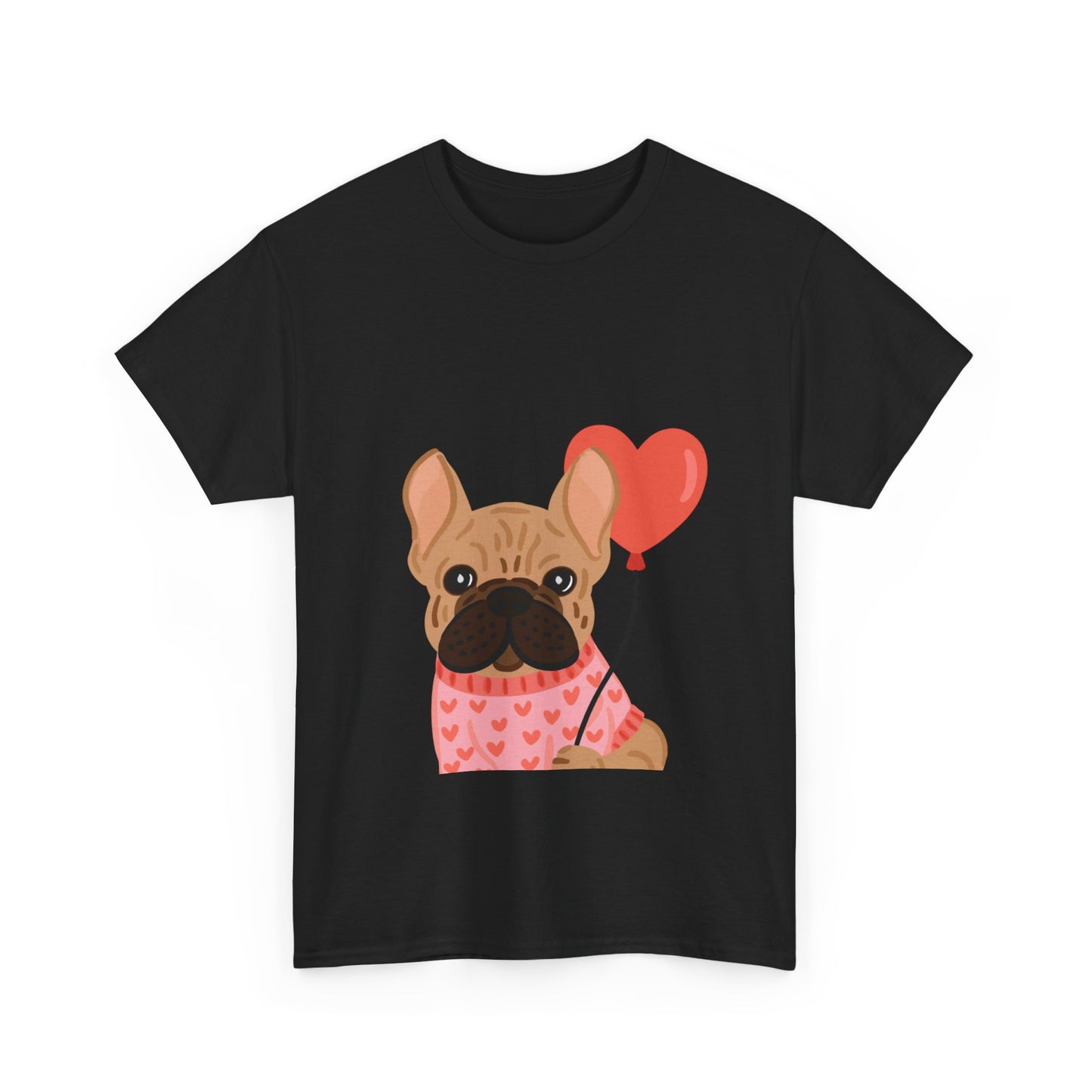 Valentine French Bulldog Shirt, Cute Frenchie Heart Balloon Tee, French Bulldog Valentine Gift, Dog Mom Valentine’s Shirt, Frenchie Love Tee