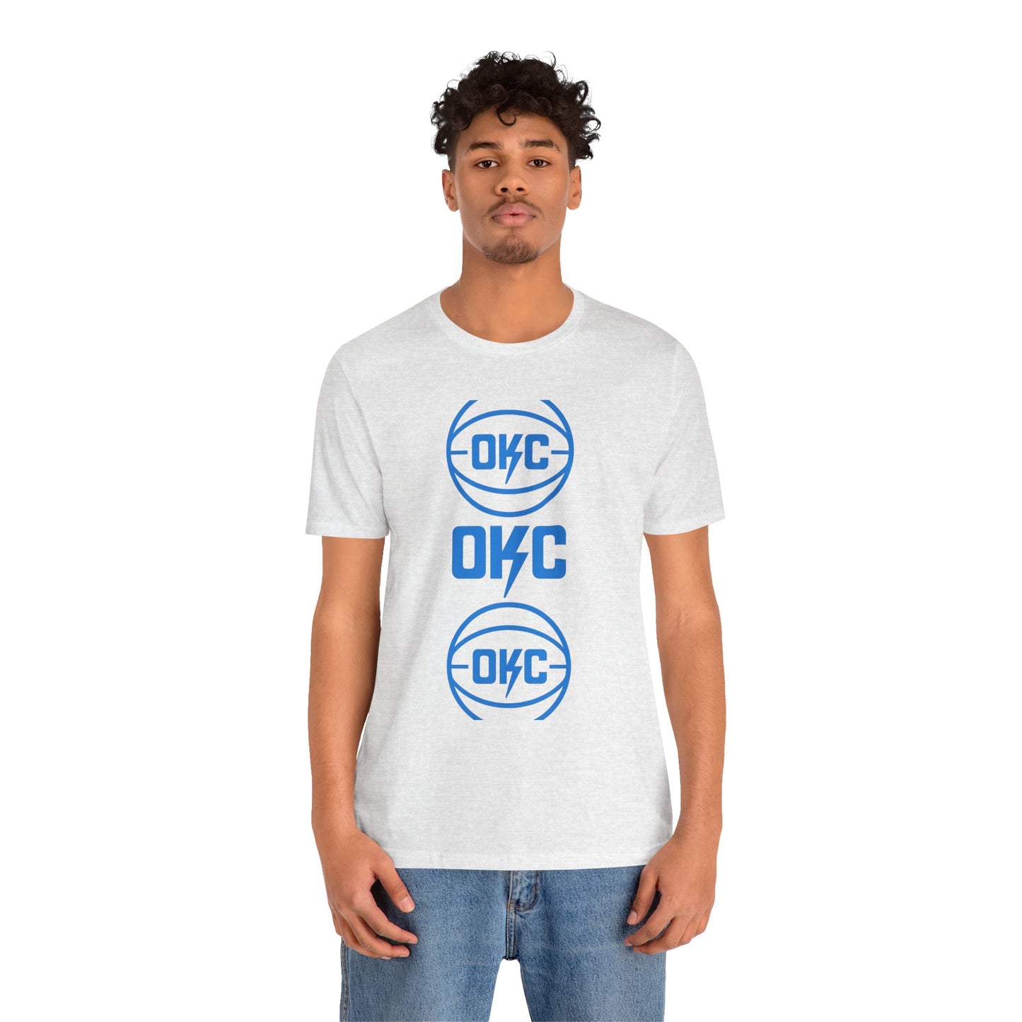 OKC Basketball T-Shirt | Oklahoma Basketball Inspired Tee | Retro Thunder Fan Shirt | Orange and Blue Game Day Graphic Tee