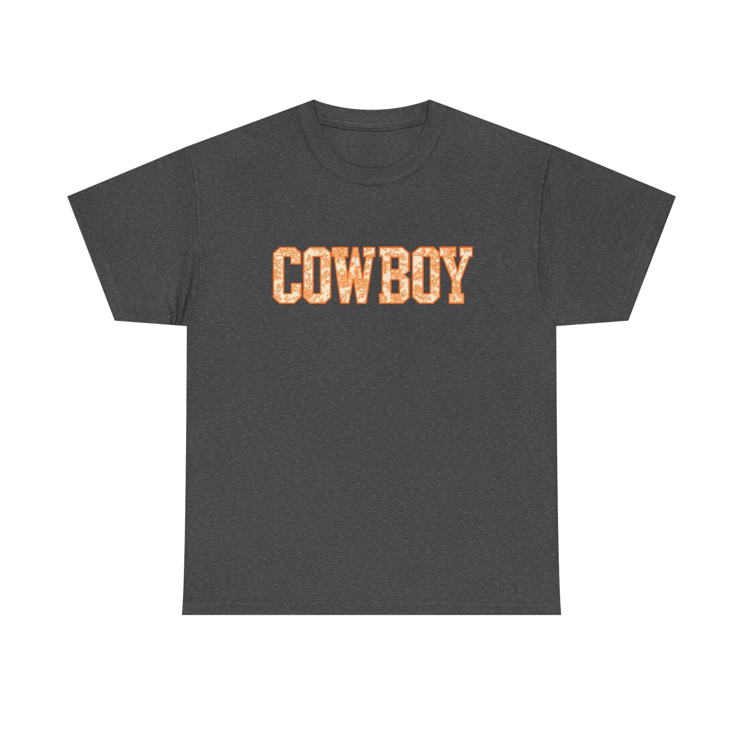 Cowboy Shirt | Western Graphic Tee | Orange Cowboy Typography Shirt | Oklahoma Football Tee | Country Style Cowboy Fan Gift