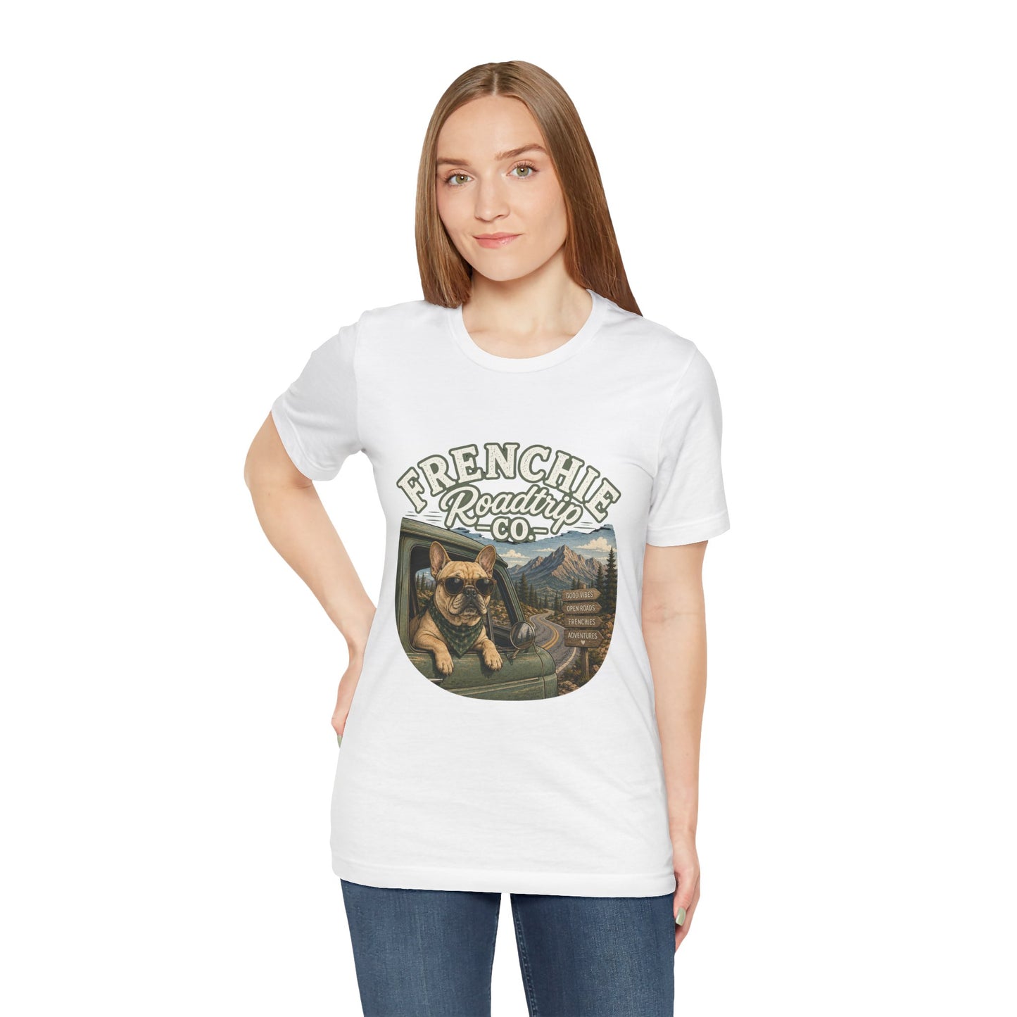 Frenchie Roadtrip Co Shirt, French Bulldog Road Trip Tee, Adventure Frenchie Shirt, Camping Dog Shirt, Travel Lover Gift, Vintage French Bulldog Tee, Outdoor Dog Apparel