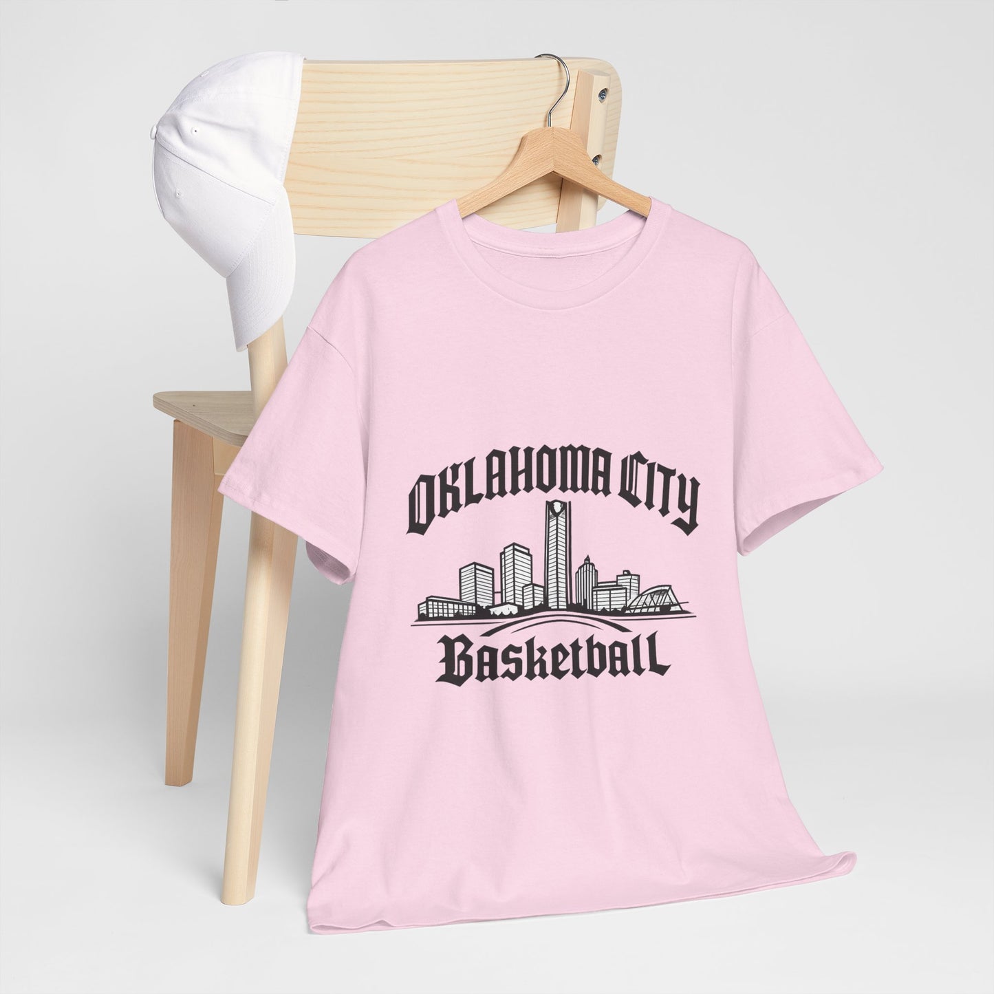 Oklahoma City Basketball Shirt, OKC Skyline Tee, Oklahoma Basketball Fan Shirt, thunder Sports Shirt, Orange Basketball Graphic Tee