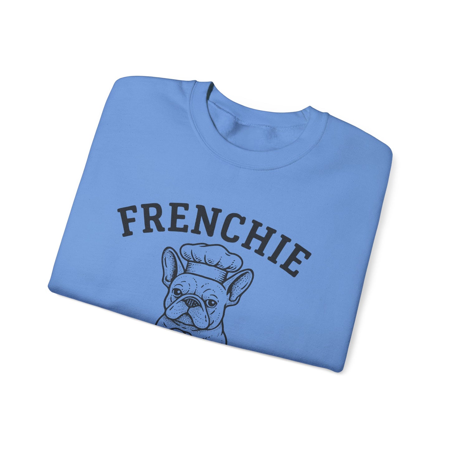 Frenchie Bakery Sweatshirt – Cozy French Bulldog Chef Crewneck, Funny Dog Lover Gift, Vintage Bakery-Inspired Frenchie Sweater