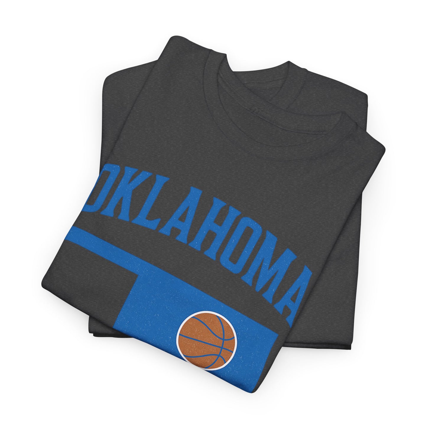 Oklahoma City Basketball Shirt | OKC Basketball Style Tee | Blue & Orange Oklahoma State T-Shir