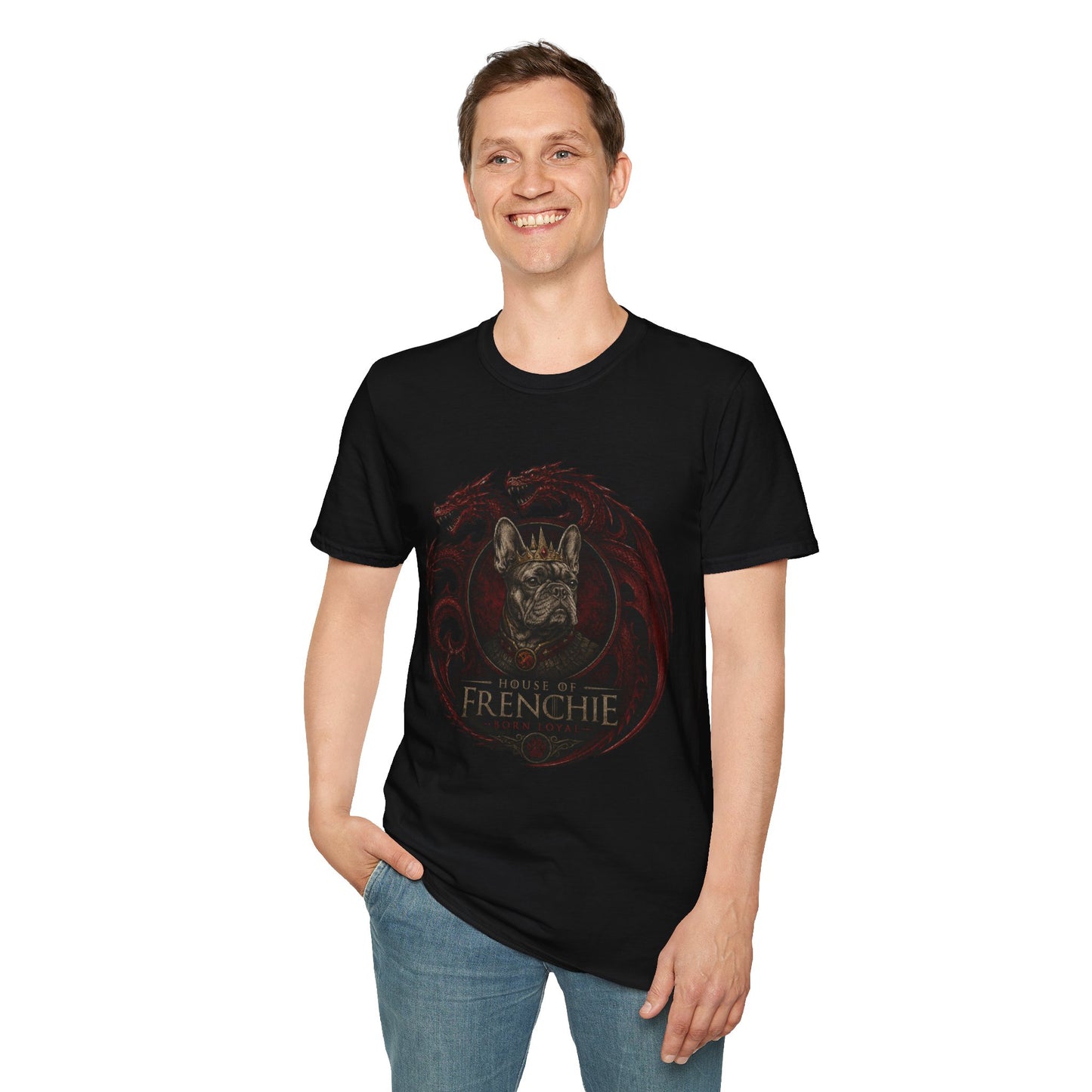 Frenchie Dragon T-Shirt — Gothic French Bulldog Illustration Tee
