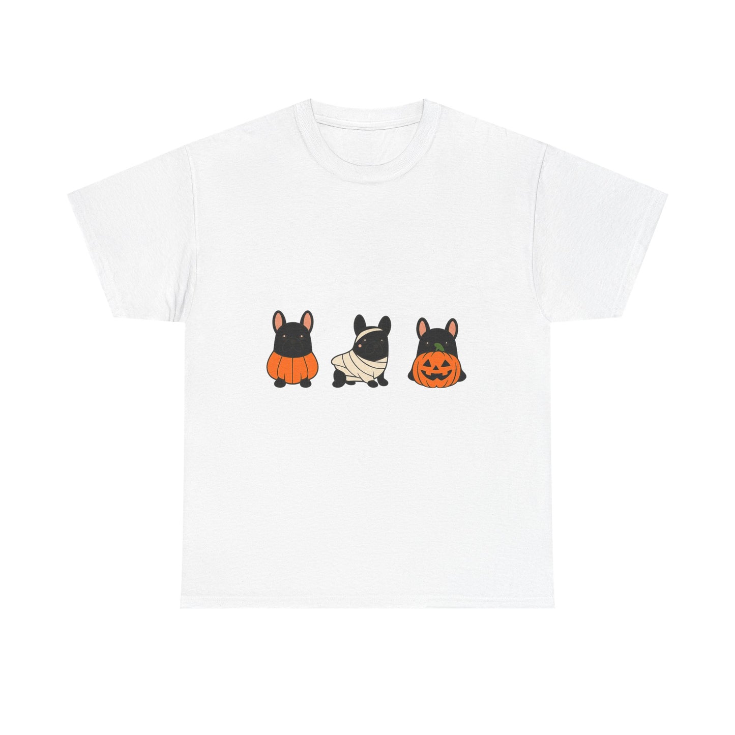 Pumpkin Frenchie T-Shirt | Fall French Bulldog Shirt | Cute Halloween Dog Lover Tee | Autumn Frenchie Graphic Tee for Her or Him