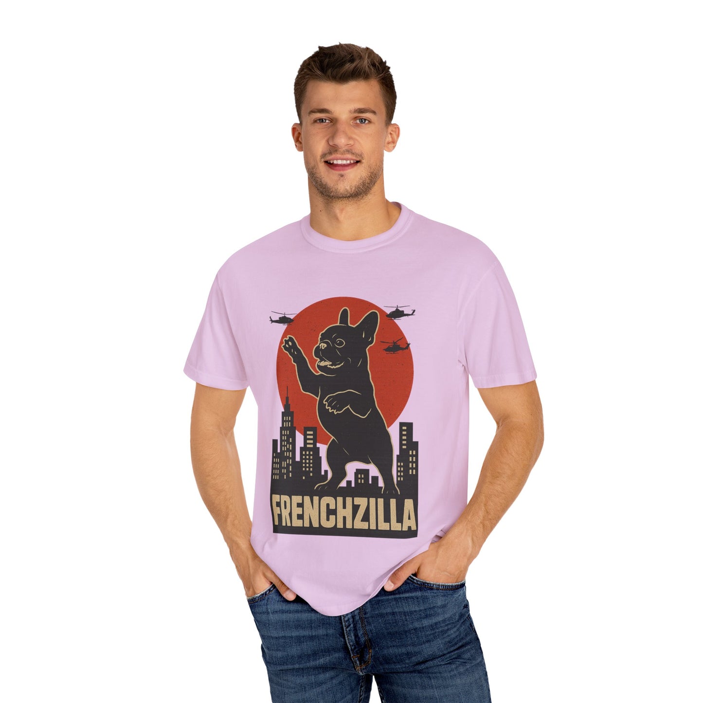 French Bulldogzilla T-shirt | Retro Japanese Frenchie Tee | Funny Inspired Dog Lover Gift | Unisex t-shirt