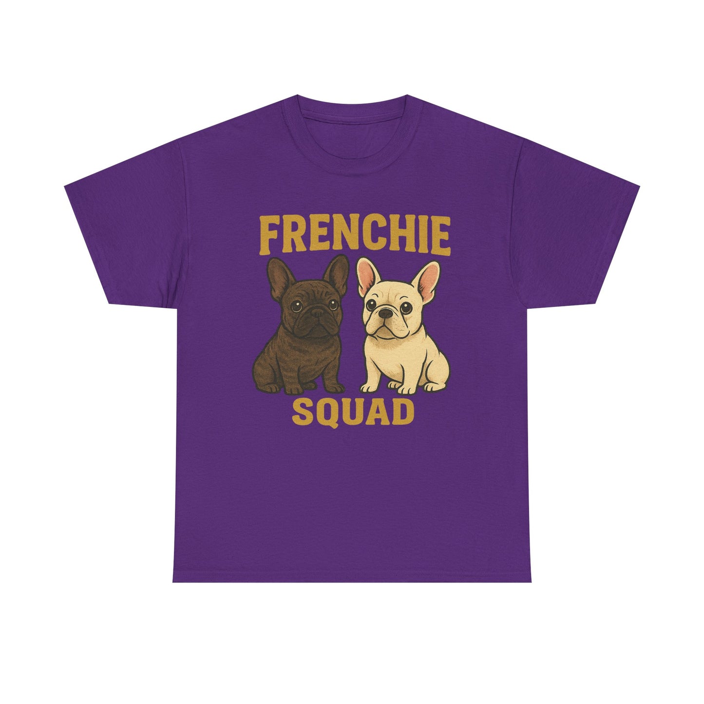 Frenchie Squad T-Shirt | Matching French Bulldog Lover Tee | Retro Dog Mom & Dad Shirt | Cute Frenchie Crew Top | Brindle & Cream Bulldog Graphic