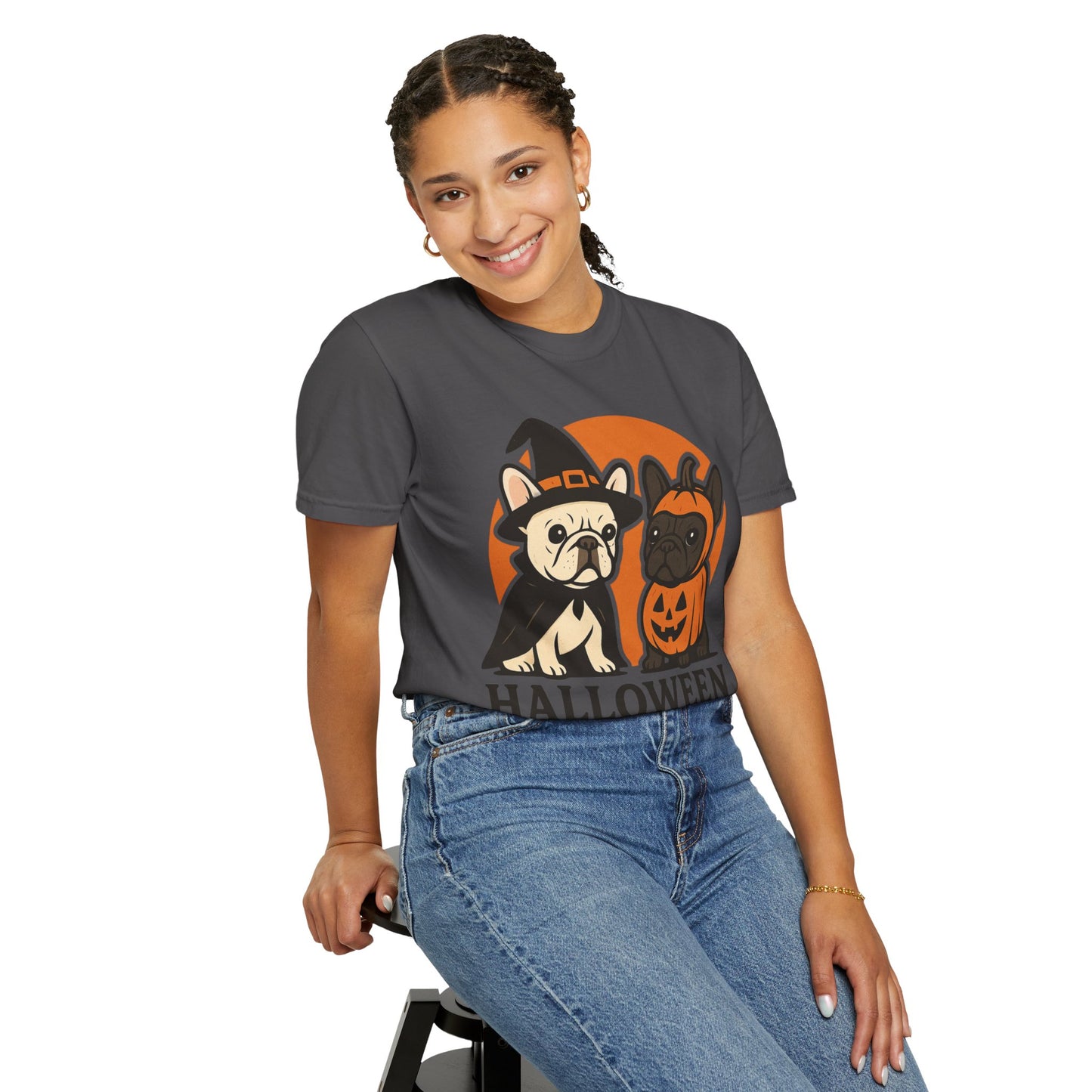 French Bulldog Halloween Sweatshirt | Spooky Frenchie Pullover | Ghost Dog Lover Crewneck | Cute Pumpkin Fall Sweater