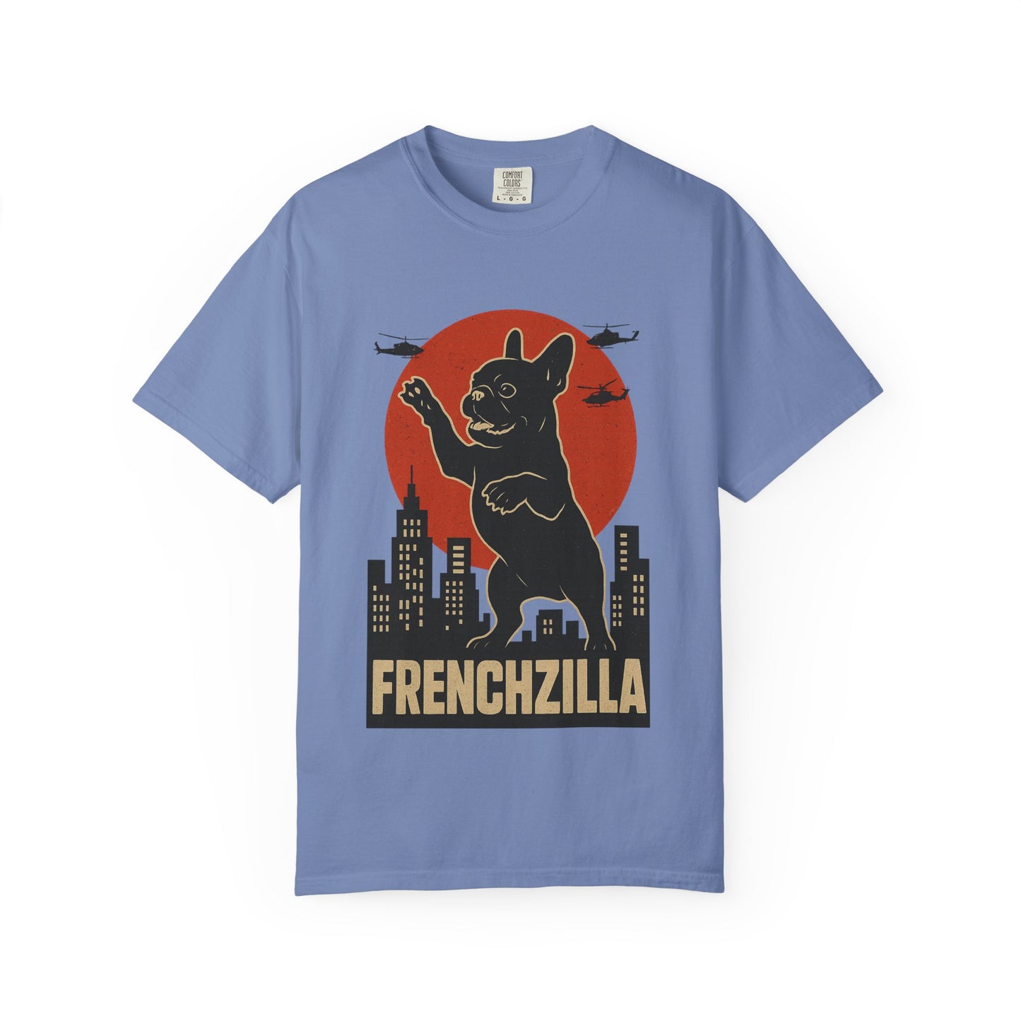 French Bulldogzilla T-shirt | Retro Japanese Frenchie Tee | Funny Inspired Dog Lover Gift | Unisex t-shirt