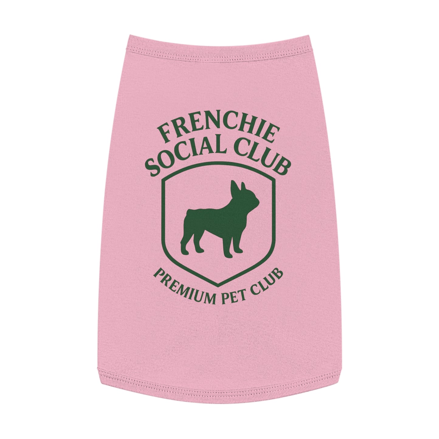 Frenchie Social Club Pet Tank Top, Cute Dog Apparel, French Bulldog Shirt, Pet Fashion, Summer Dog Outfit