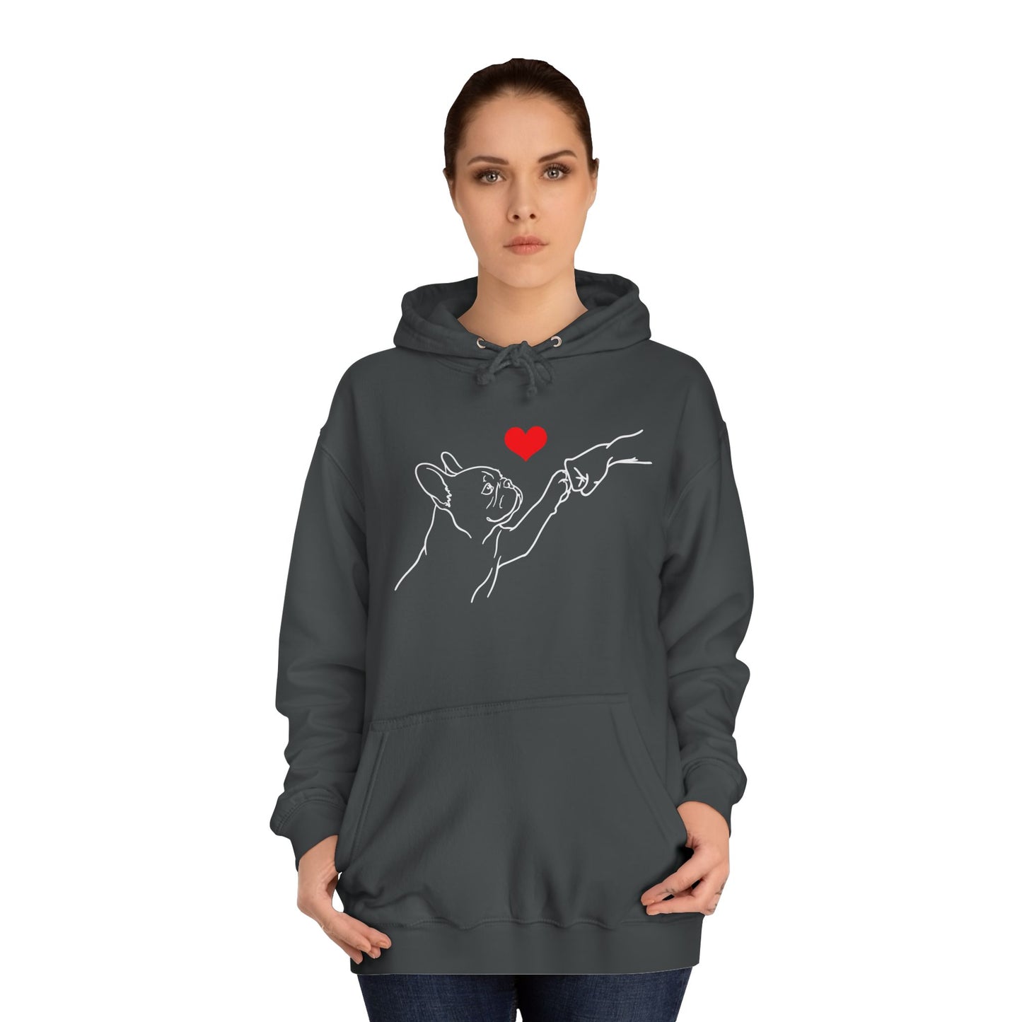 French Bulldog Hoodie, Frenchie Love Hoodie, Frenchie Mom Gift, Dog Lover Hoodie, Minimalist French Bulldog Sweatshirt, Frenchie Dad Gift, Pet Parent Hoodie