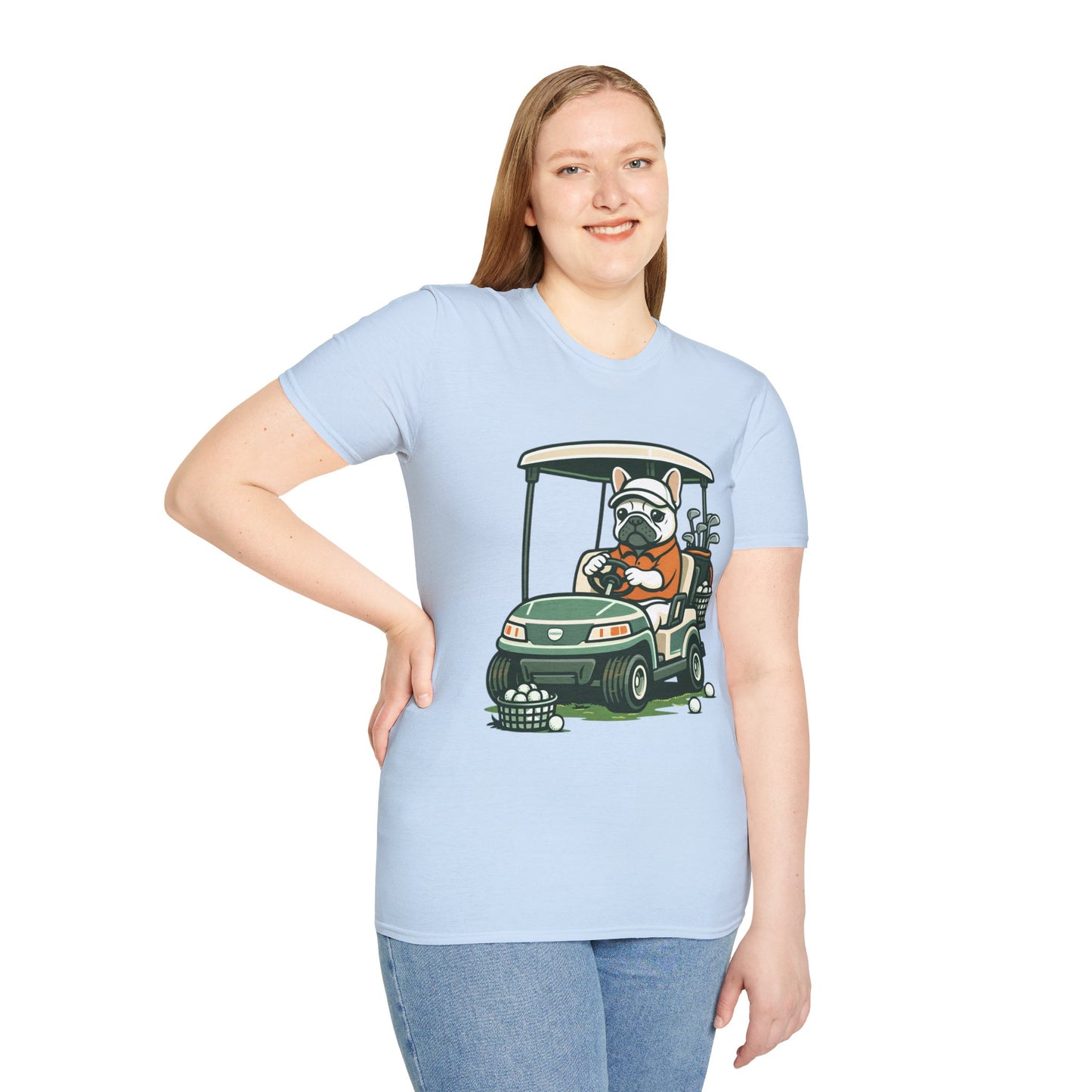 French Bulldog Golf Cart Shirt, Funny Golf Frenchie Tee, Golf Lover Gift, Frenchie Golfer T-Shirt, Golf Cart Dog Shirt, Golf Dad Gift, Cute French Bulldog Apparel