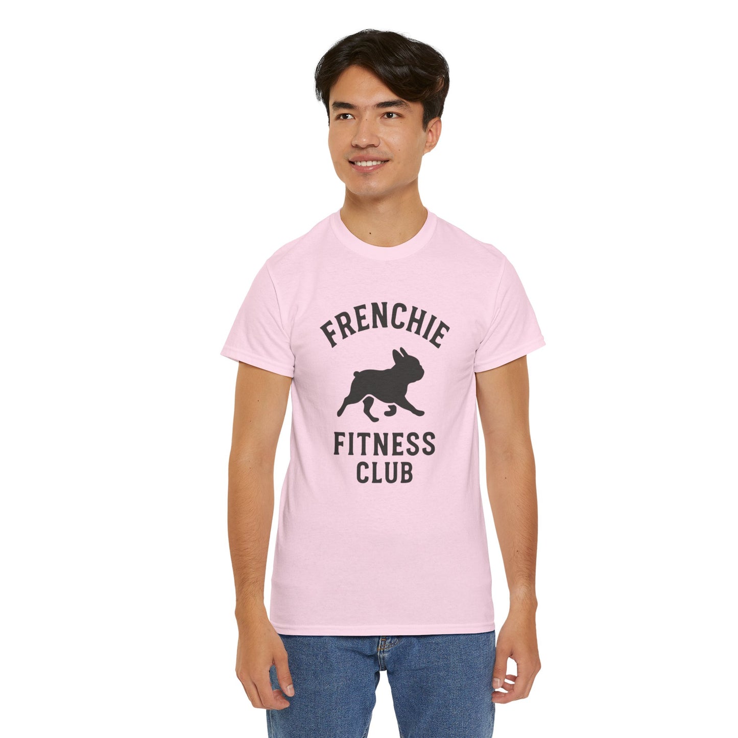 Frenchie Fitness Club T-Shirt | Funny French Bulldog Gym Tee | Dog Lover Workout Shirt | Frenchie Mom Gift | Cute Fitness Dog Graphic Tee