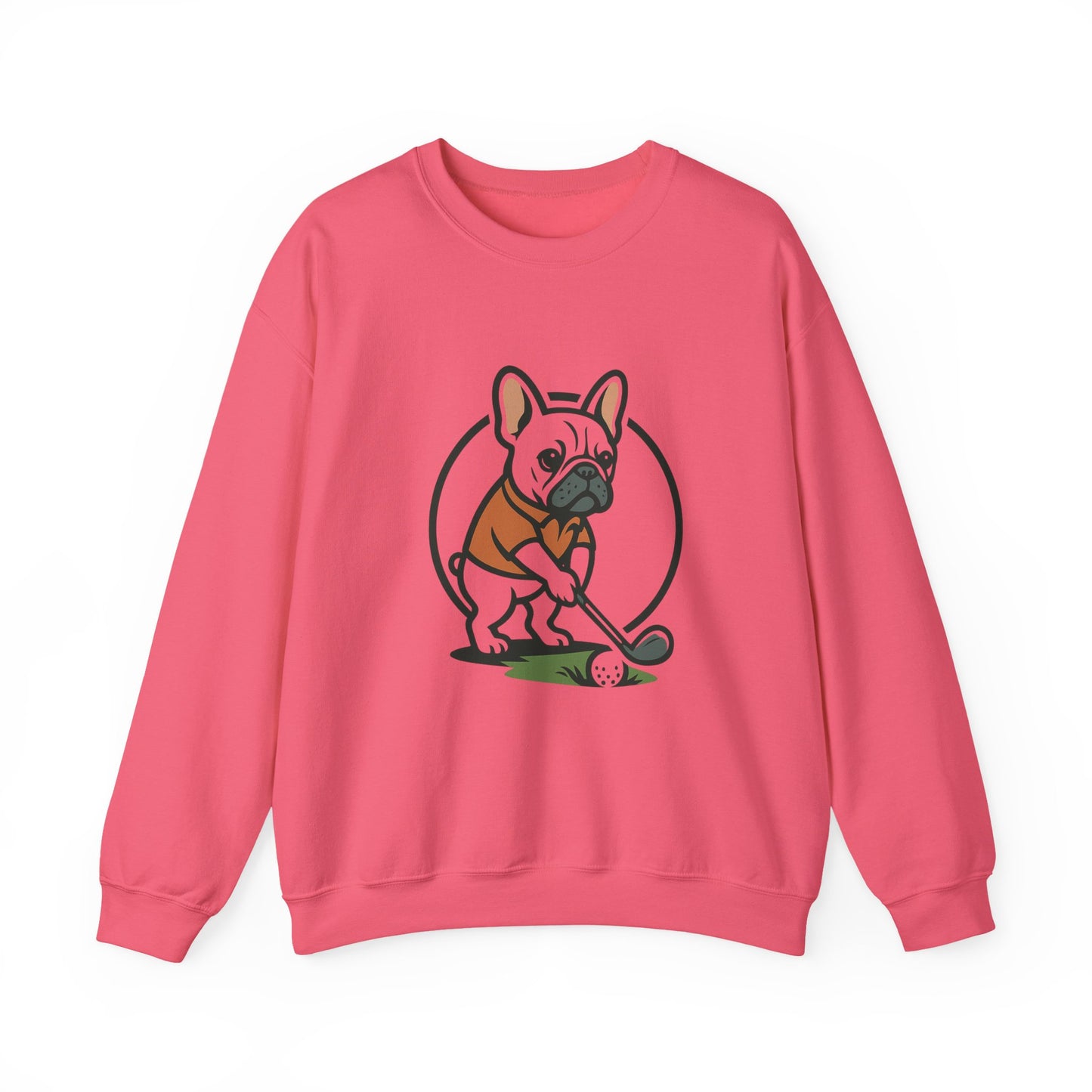 Cute Golfing Dog Sweatshirt | Unisex Heavy Blend Crewneck | Perfect for Dog Lovers, Golf Enthusiasts, and Casual Outings