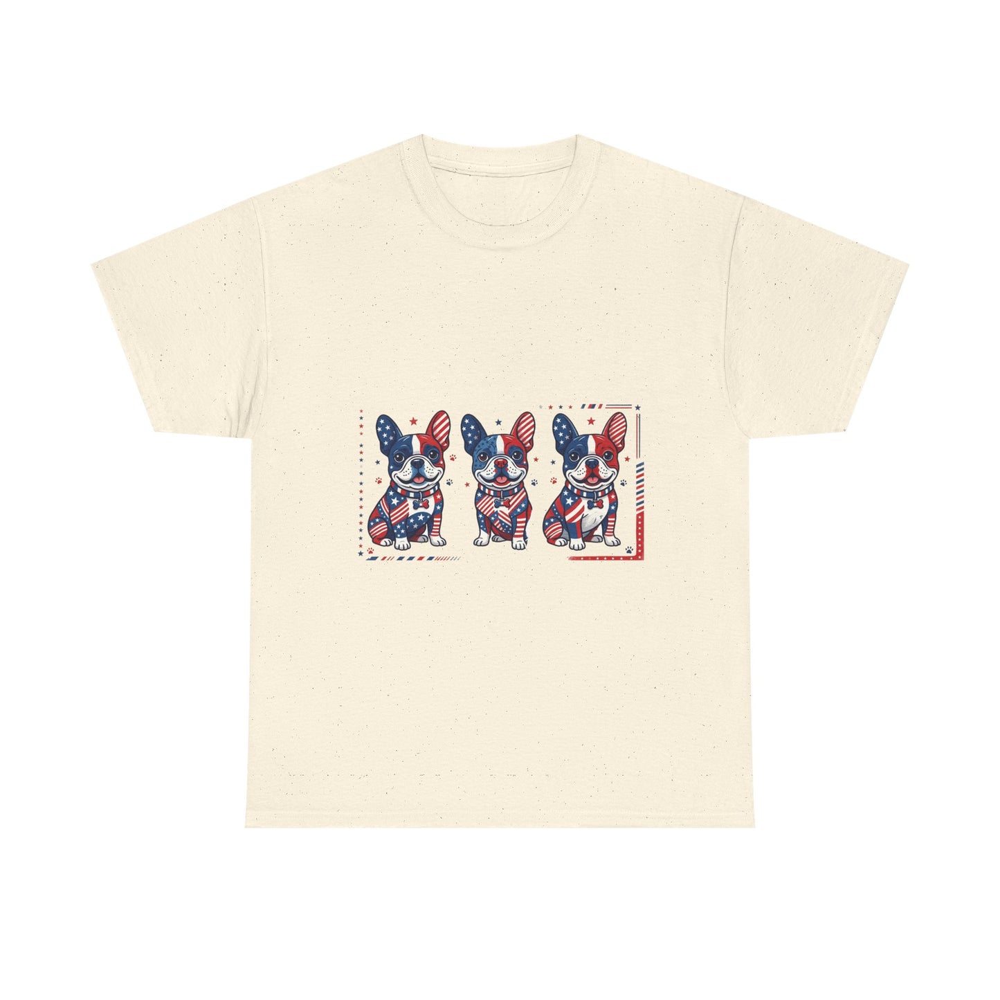 Patriotic French Bulldog Shirt, American Flag Frenchie Trio Tee, Fourth of July Dog Lover Shirt, USA French Bulldog Gift, Frenchie Mom Shirt