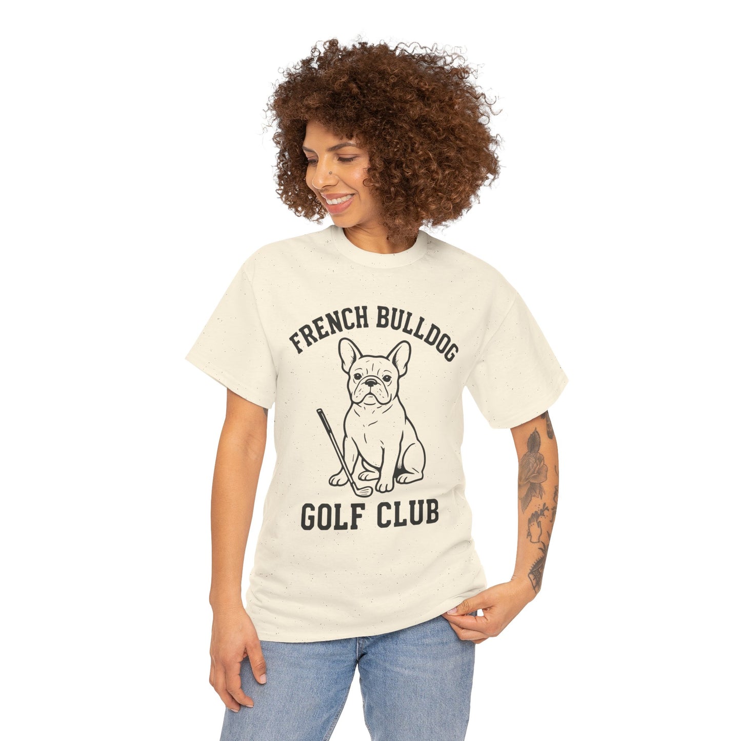 French Bulldog Golf Club Shirt | Frenchie Golf Tee | Frenchie Lover Gift | Dog Dad Golf Shirt | Dog Mom Golf Apparel | Retro Line Art Bulldog Tee
