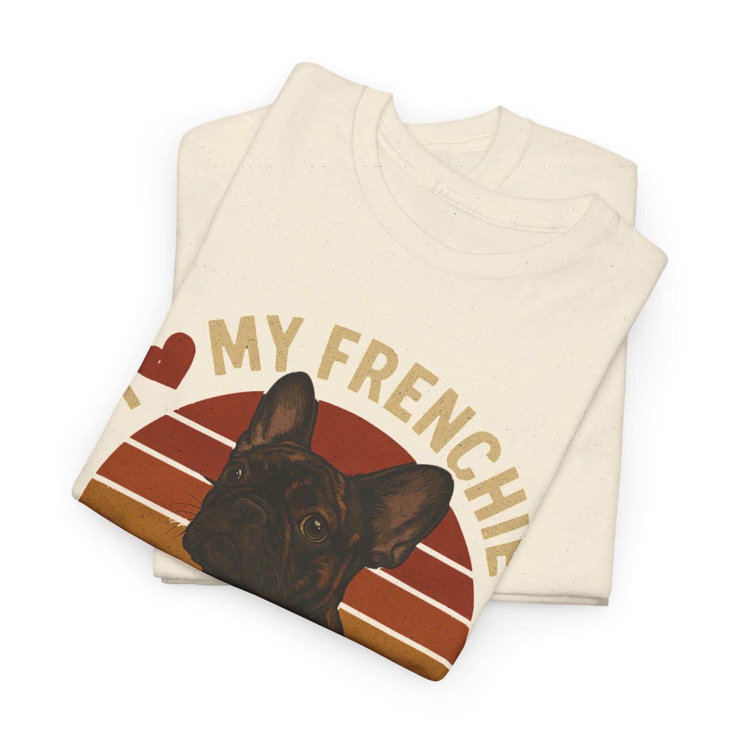 I Love My Frenchie T-Shirt | Merle French Bulldog Retro Tee | Vintage Dog Lover Shirt | Frenchie Mom & Dad Gift