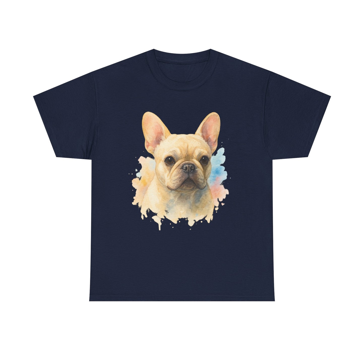Watercolor French Bulldog T-Shirt | Artistic Frenchie Graphic Tee | Cute Dog Lover Shirt | Unique Gift for Him or Her