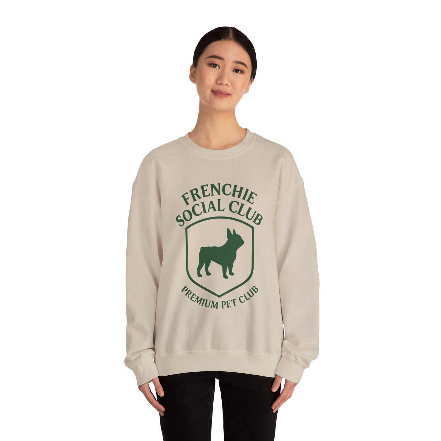 French Bulldog Club Sweatshirt | Retro Frenchie Pullover | Unisex Dog Lover Crewneck | Minimal Country Club Style Frenchie Sweater