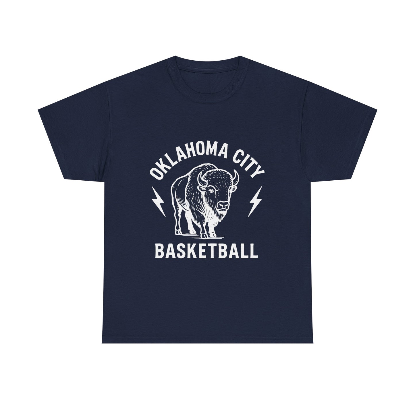 Oklahoma City Bison Basketball Shirt • OKC Hoops Tee • Retro Thunder Spirit T-Shirt • Western Bison Basketball Fan Shirt